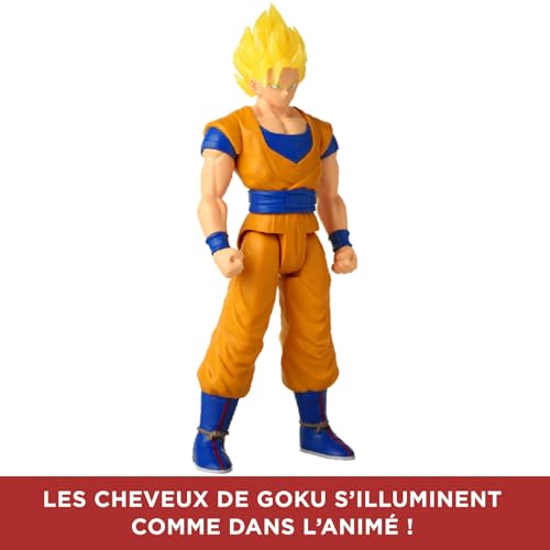 BANDAI Dragon Ball Limit Breaker Series Sparkling SS2 Goku 30 cm with Light and Sound of Battles, Based on the Video Game Dragon Ball Sparkling Zero, Model 38566
