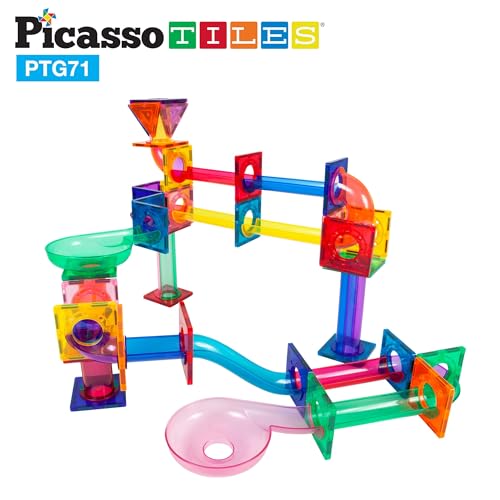 PicassoTiles Magnetic Marble Run 71pc