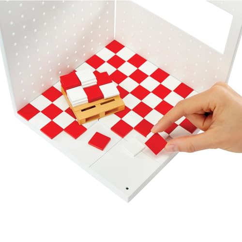 MGA’s Miniverse Make It Mini Spaces Starter Pack Red, Buildable Custom Scene with Wall Panels, Floor, Furniture, Wallpaper, Surprise Ingredients & NFC Card, Ice Cream & Pizza Shop Themes- 566069