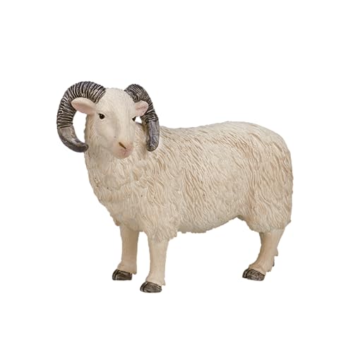 MOJO Farm Animal Collection Ram Sheep Figurine Hand-Painted Realistic Educational Toy for Kids and Collectors Ages 3 and Up