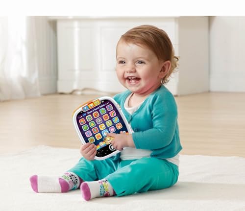 VTech Touch & Teach Tablet – Multicolor, Interactive Learning Tablet with 25 Light-Up Buttons, Ages 12 Months+