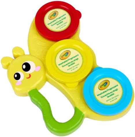 Crayola Butterfly Fingerpaint Palette – Toddler Art Set with 3 Washable Paint Pots & 10 Large Sheets | Mess-Free Sensory Painting Kit for Kids, Creative Gift for Ages 2+
