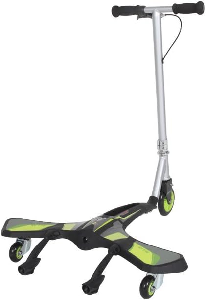 سكوتر JD Bug Cool Carver ثلاثي العجلات، هيكل معدني قابل للطي، عجلة أمامية من البولي يوريثان مقاس 5 بوصات، عجلات خلفية دوارة مقاس 3 بوصات، سعة تحميل 65 كجم، مناسب للأعمار من 5 سنوات فما فوق، سكوتر