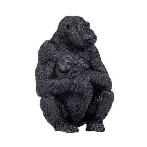 MOJO Gorilla Female Figurine, Hand-Painted Wildlife Toy, Realistic Collectible PVC Model, Educational Diorama Figure, Ages 3+