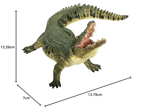 MOJO Crocodile Toy Figure with Moving Jaw, Hand-Painted Wildlife Collectible, Realistic PVC Model, Ages 3+
