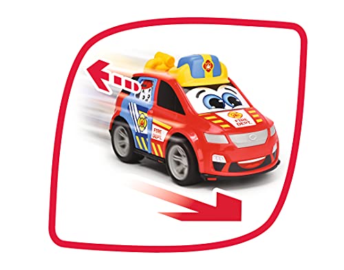 Dickie Toys 204112002 ABC Toddler Vehicles-One of Three Different Wind, Taxi, Fire Engine, Police Car, Ideal for Babies from 12 Months, Multicoloured