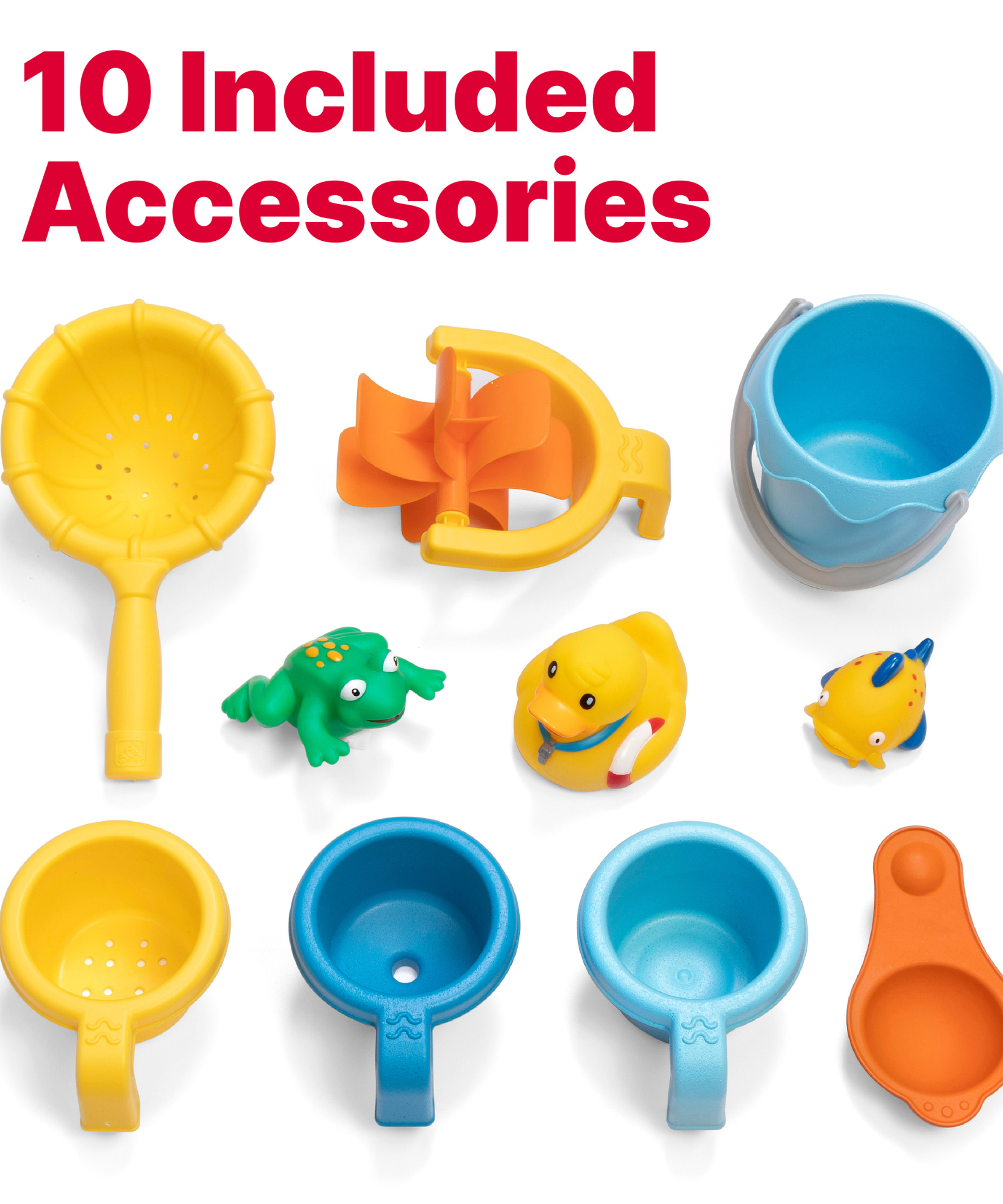 Step2 Rain Showers Splash Tub, Outdoor Water Table, Activity Toy with Double Sided Rain Shower Wall, 10 Piece Accessories Set, Backyard Activity Centre,  Suitable for Boys and Girls Aged 18m+