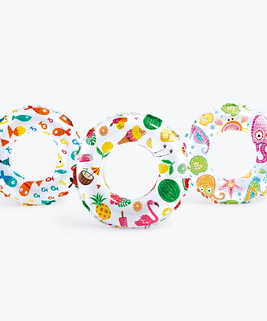 Intex Lively Print Swim Rings, Inflatable Pool & Water Float, 61 cm, Multi-Color