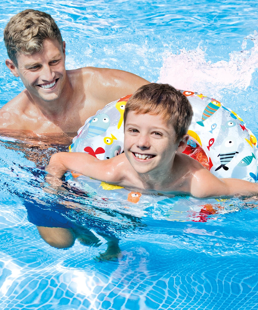 Intex Lively Print Swim Rings, Inflatable Pool & Water Float, 61 cm, Multi-Color
