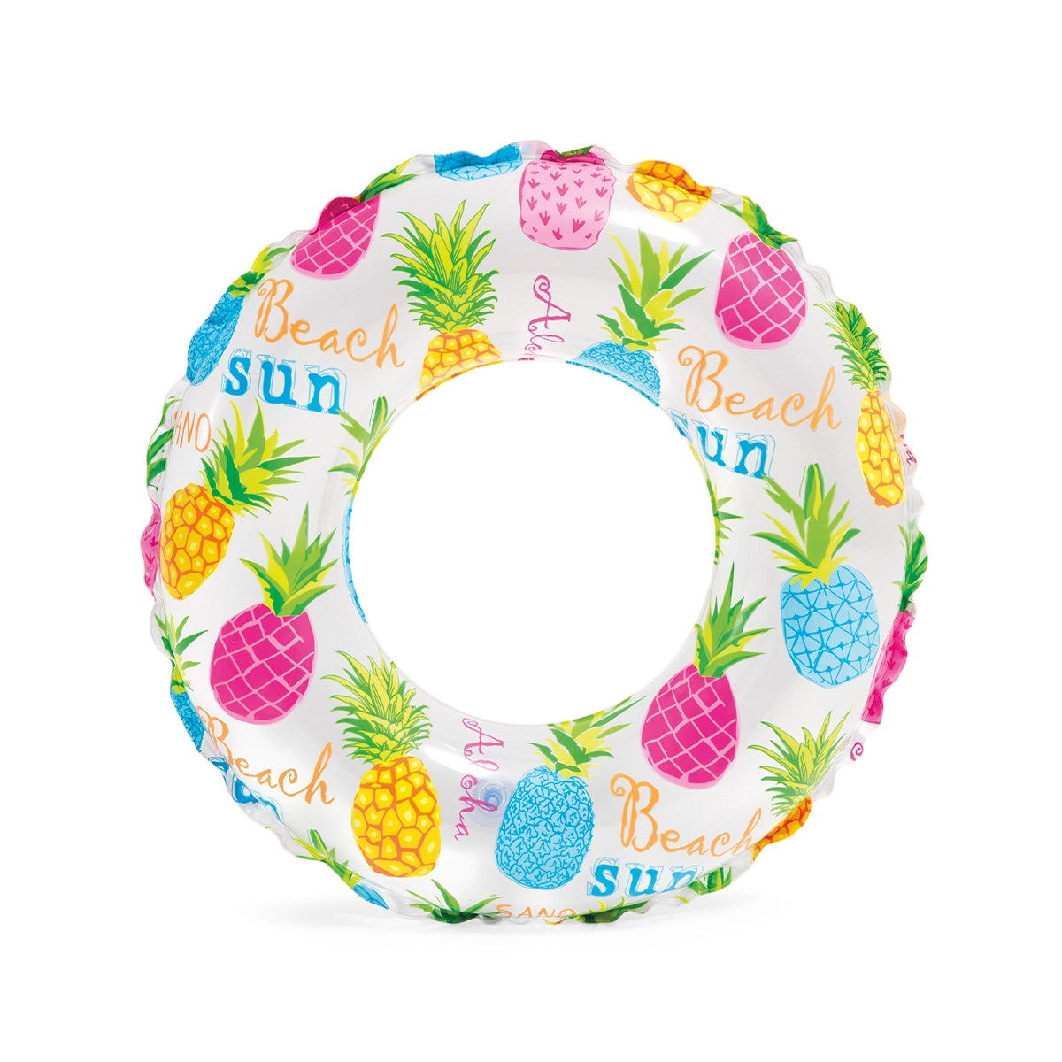 حلقات سباحة Intex Lively Print، حوض سباحة قابل للنفخ وعوامة مائية، 61 سم، متعدد الألوان