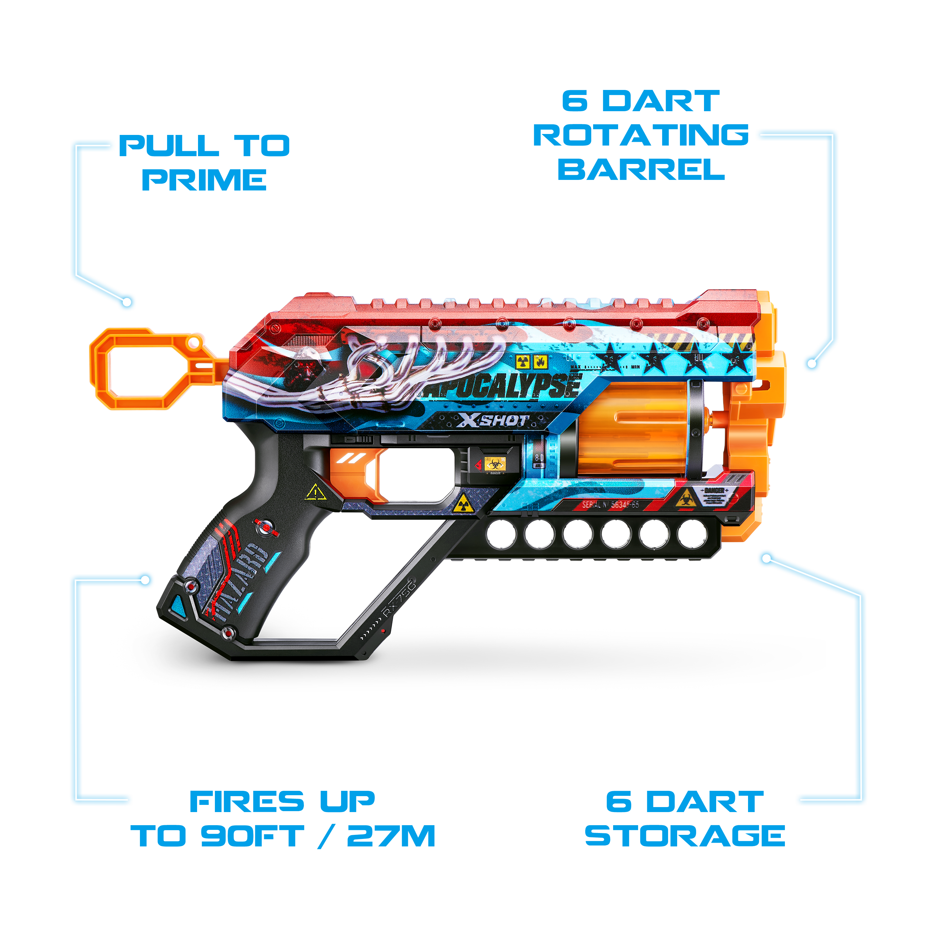 X Shot Skins Griefer 12 Darts Blaster, Foam Dart Toy Gun for Boys, Age 8+