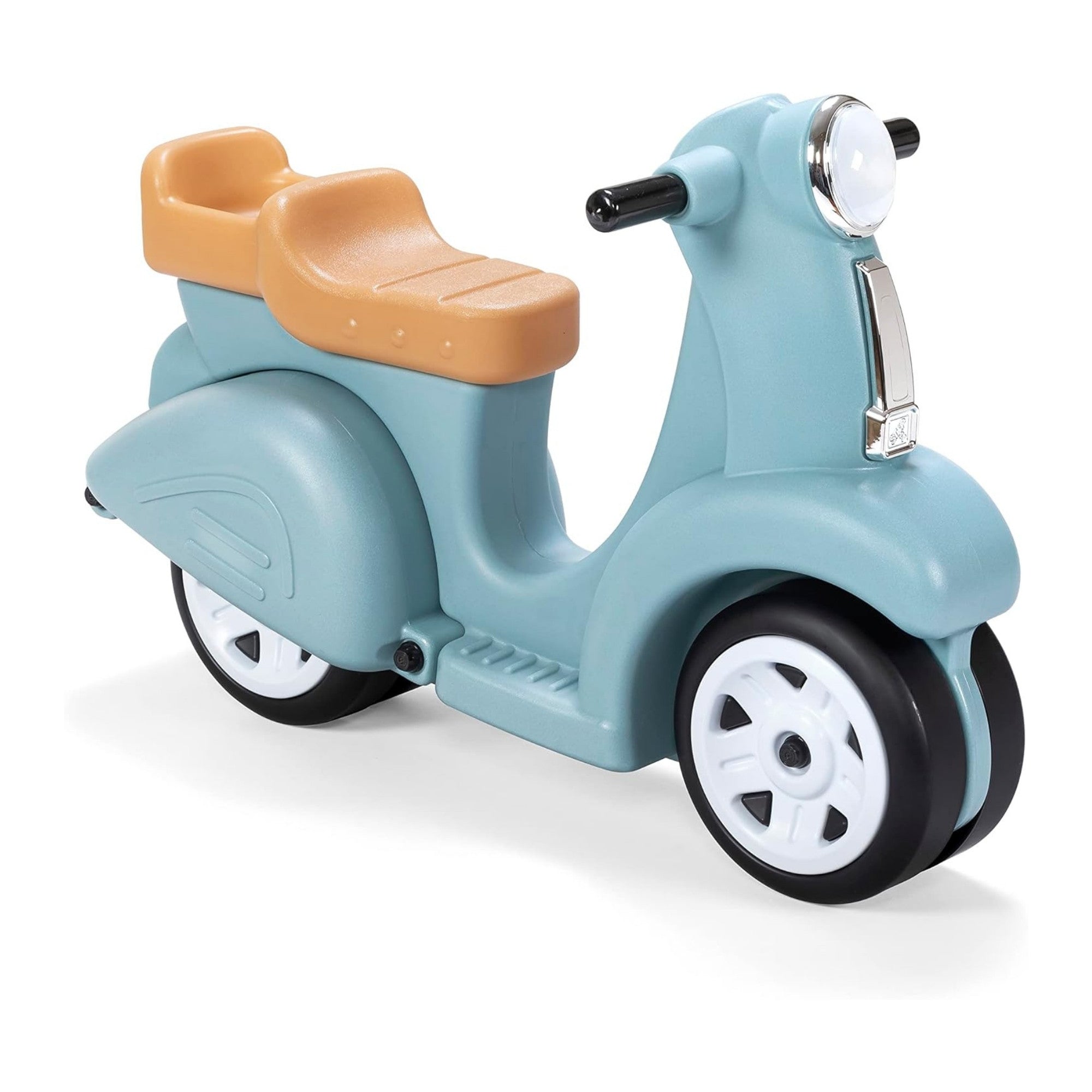 Step2 Kids Ride Along Scooter, Single Seater Easy to Store Ride On Toy with Rear Storage Slot, Suitable for Children both Boys and Girls Aged 18m and Above, Blue