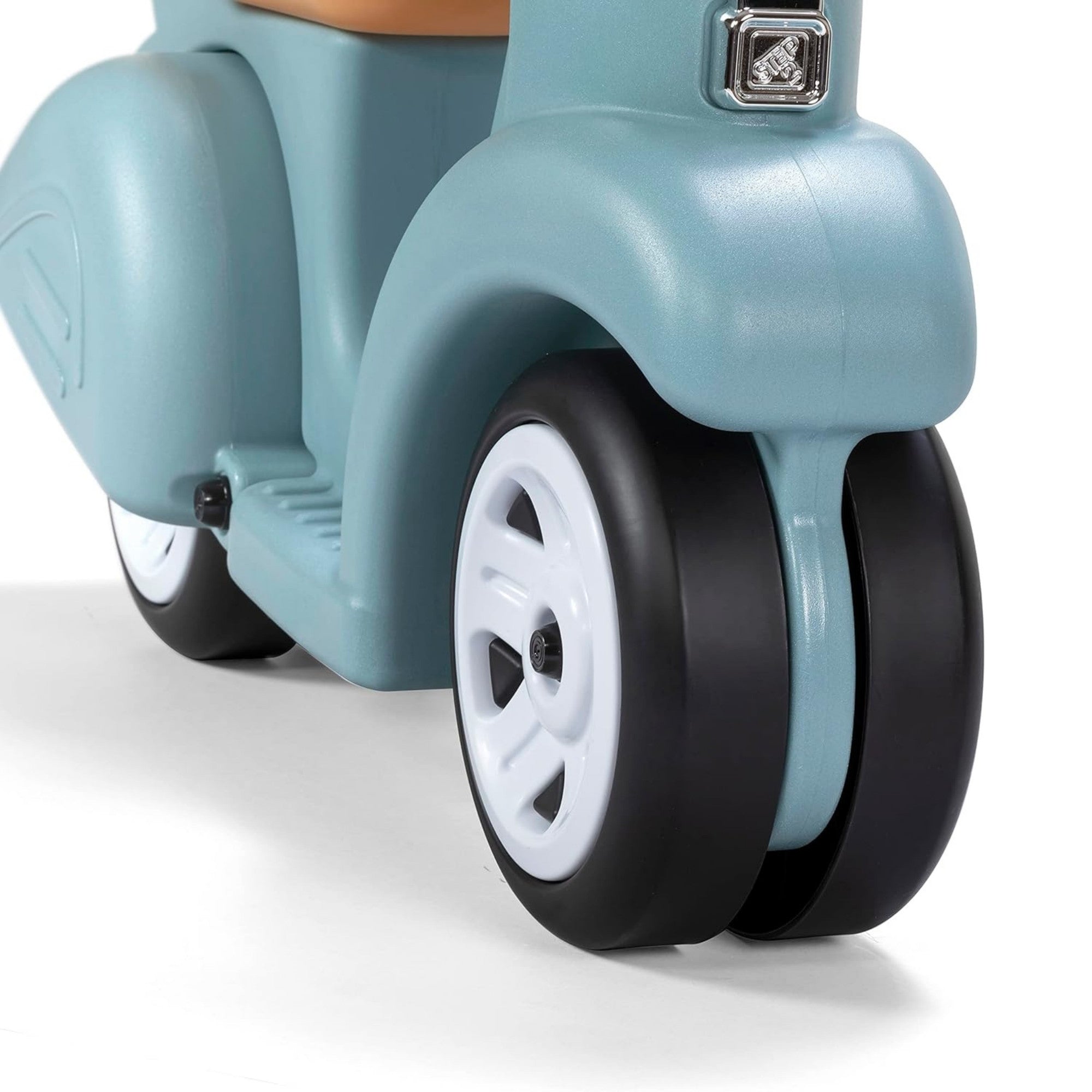 Step2 Kids Ride Along Scooter, Single Seater Easy to Store Ride On Toy with Rear Storage Slot, Suitable for Children both Boys and Girls Aged 18m and Above, Blue