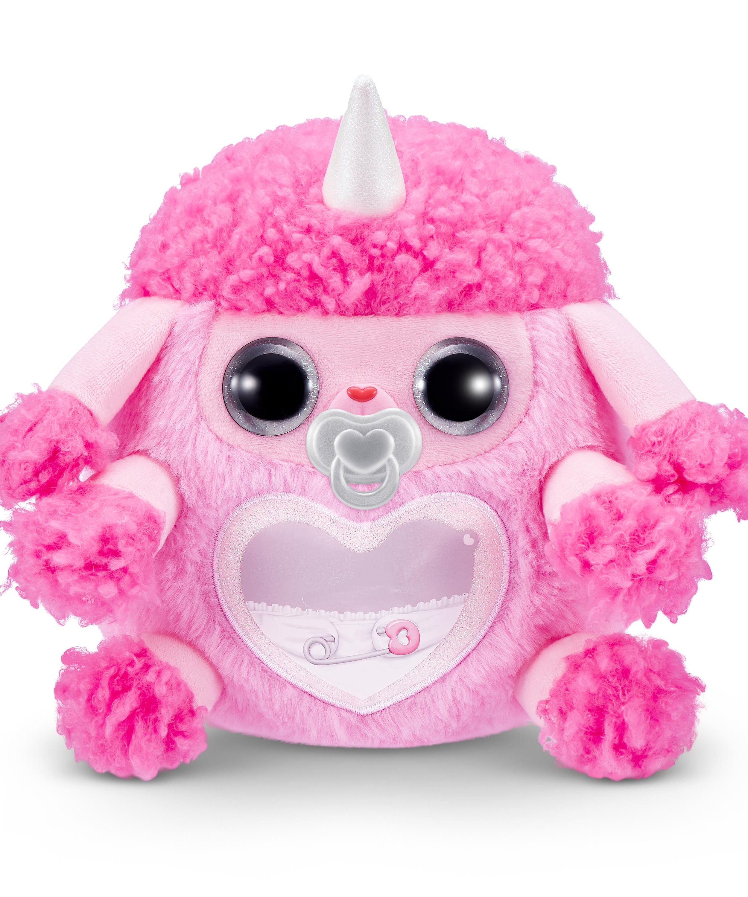 Rainbocorns Adopt-A-Corns Baby Plush Assorted Newborn Surprise Toy with 15+ Surprises, Diaper Egg, Pacifier & Adoption Certificate, Collect All 7 Cute Characters, Gift for Girls Ages 3+