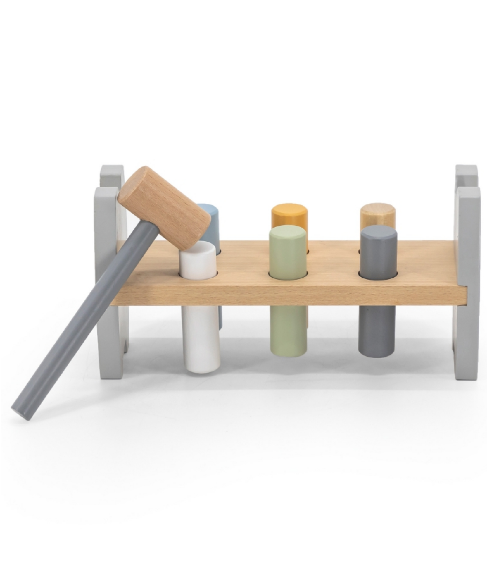 مجموعة PolarB الخشبية للتكديس والضرب بتصميم البطريق، تتضمن أداة تكديس البطريق ومقعد التكديس، لعبة تعليمية مستوحاة من مونتيسوري للأطفال الصغار من عمر سنة فما فوق