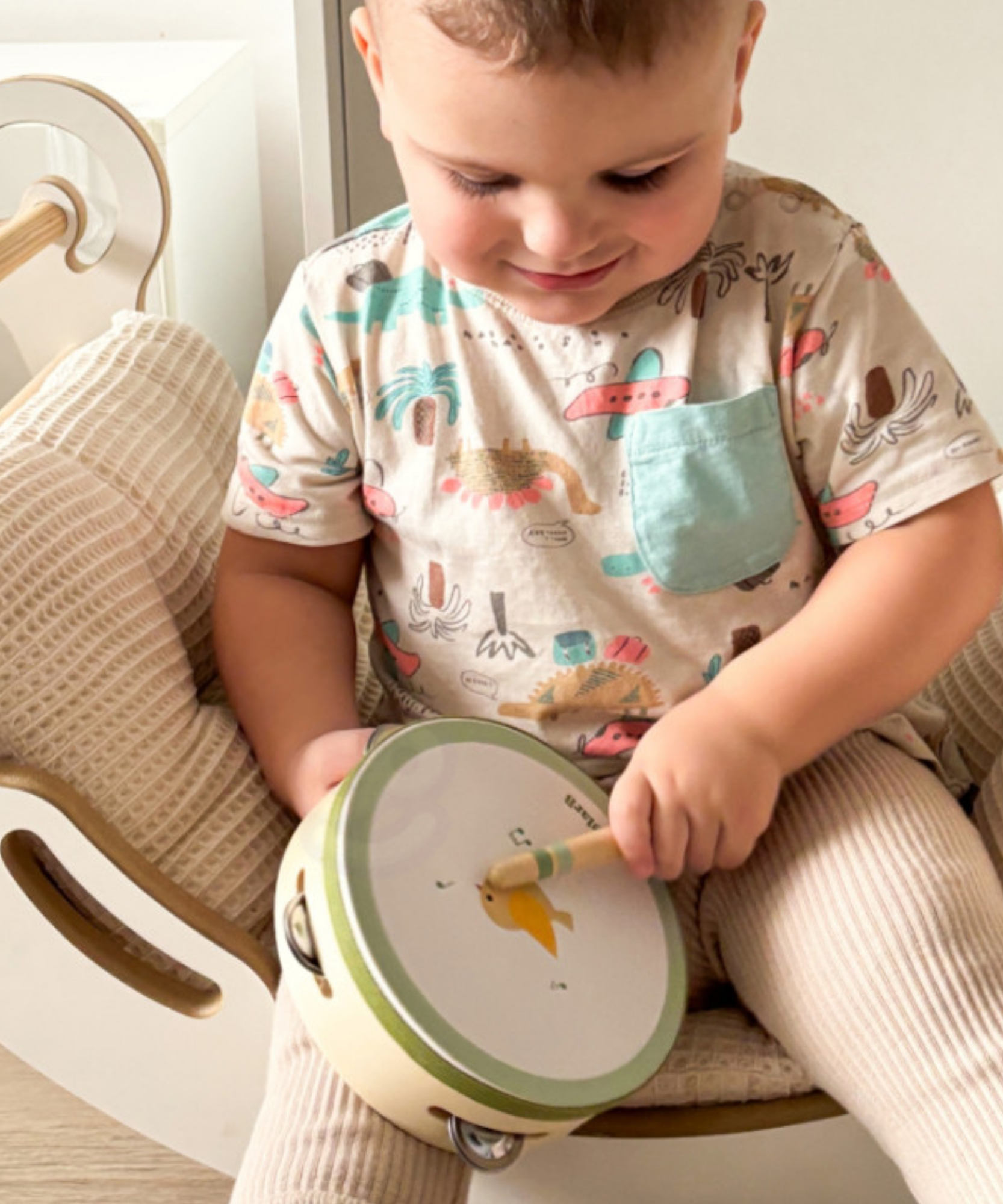 مجموعة موسيقى الطيور الخشبية من PolarB للأطفال الصغار، تتضمن الدف والماراكاس والإكسيليفون، مجموعة ألعاب الآلات الموسيقية للتعلم المبكر واللعب الإبداعي، من عمر 18 شهرًا فما فوق