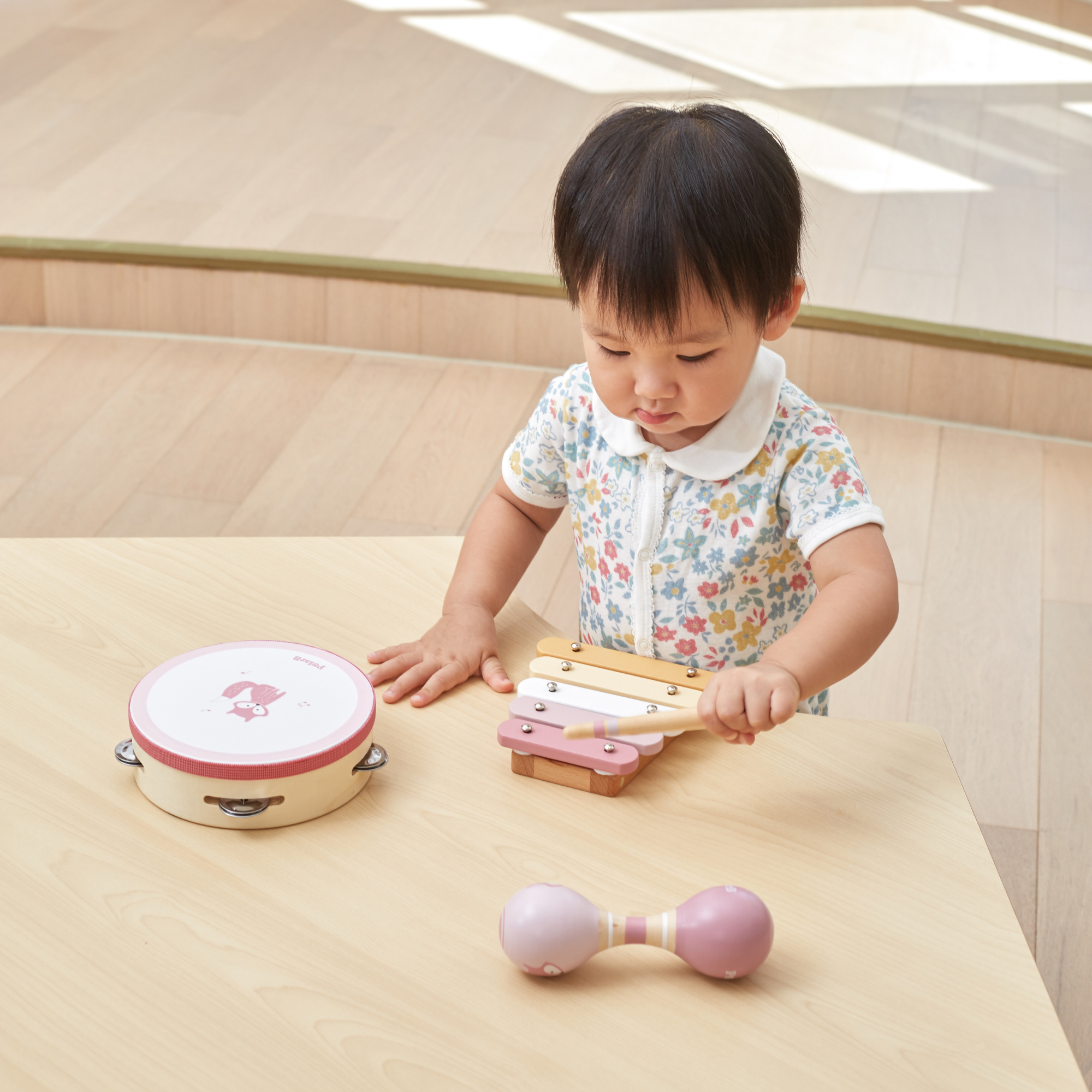 مجموعة موسيقى خشبية من PolarB Fox للأطفال الصغار، تتضمن الدف والماراكاس والإكسيليفون، مجموعة ألعاب الآلات الموسيقية للتعلم المبكر واللعب الإبداعي، من عمر 18 شهرًا فما فوق