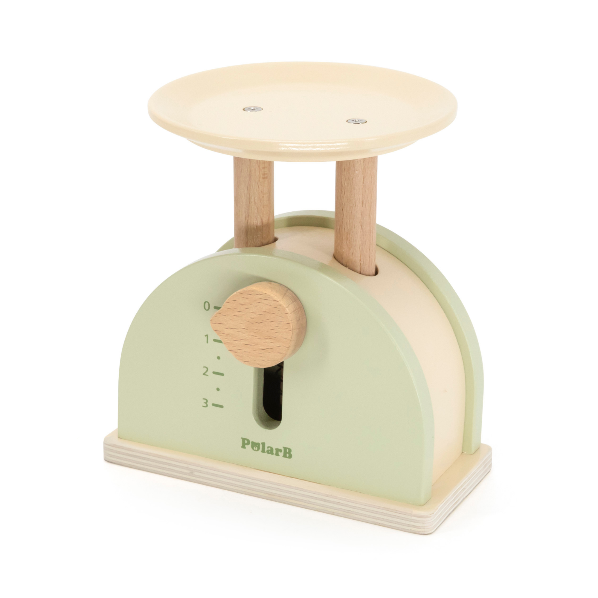 ميزان مطبخ خشبي من PolarB للأطفال، لعبة تعليمية تظاهرية لتقمص الأدوار، ومهارات الرياضيات ومفاهيم التوازن، مصنوعة من الخشب المتين، مناسبة للأعمار من 3 سنوات فما فوق