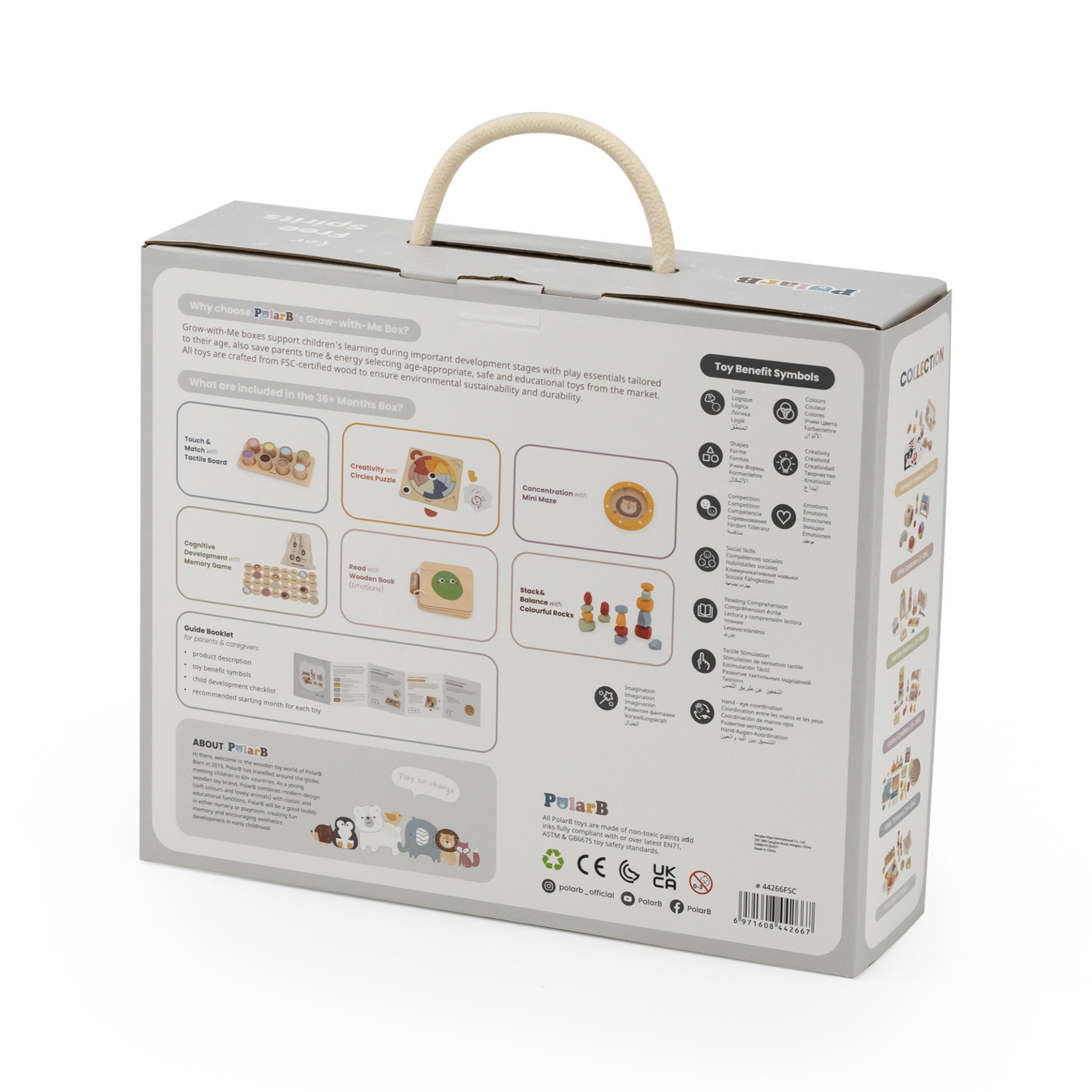 مجموعة ألعاب تعليمية للأطفال الصغار من PolarB Grow-with-Me Free Spirits، تُنمي المهارات الحسية والحركية والذاكرة والعواطف والأنشطة الإبداعية، وهي ألعاب خشبية صديقة للبيئة للأطفال من سن 3 سنوات فما فوق