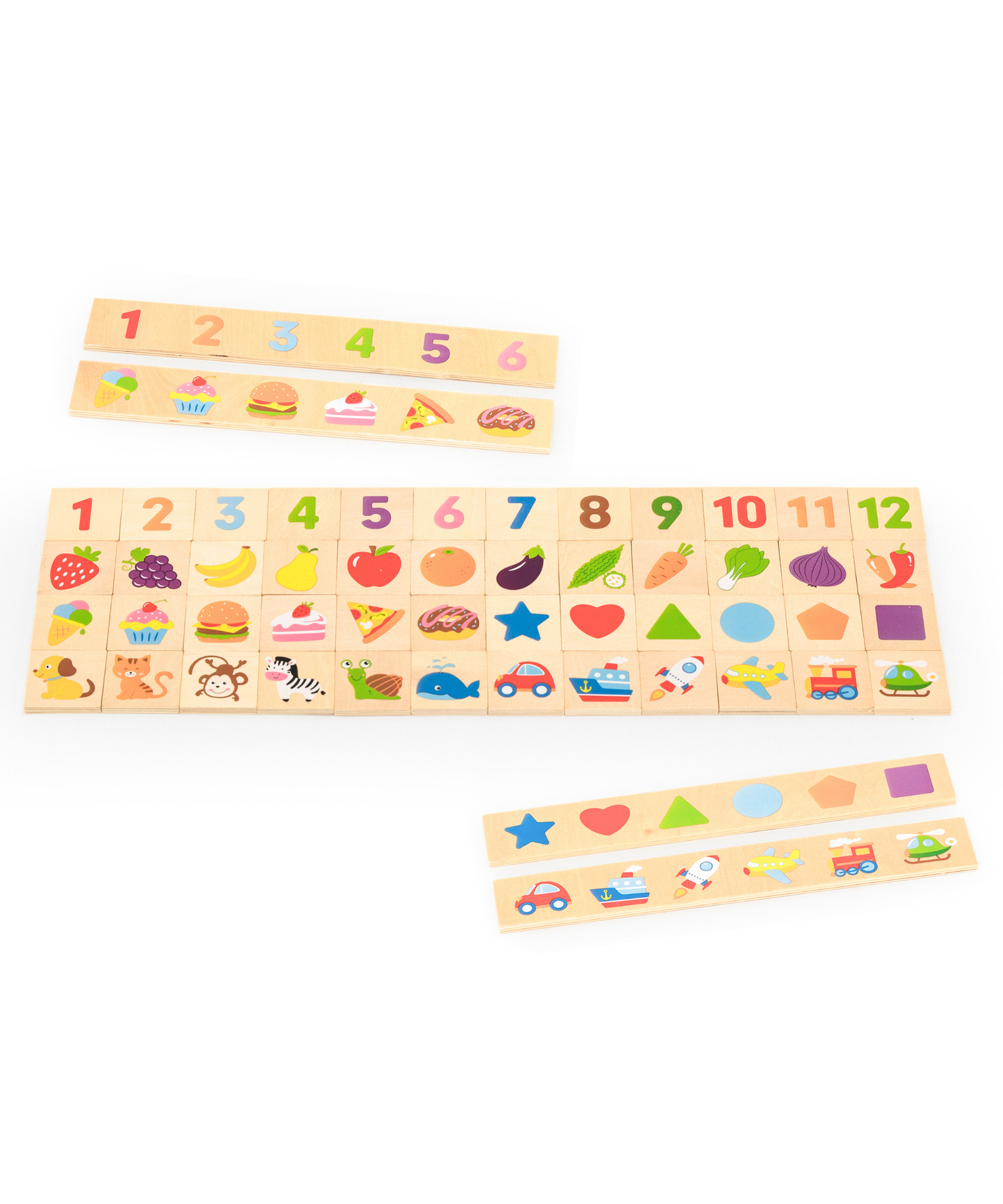 Viga Match & Sort, 52 Piece Mix & Match Puzzle, Montessori Wooden Toy, Develops Sensory, Cognitive & Fine Motor Skills, Non-Toxic & Eco-friendly Kids Educational Toy, Suitable for Children Aged 3Y+