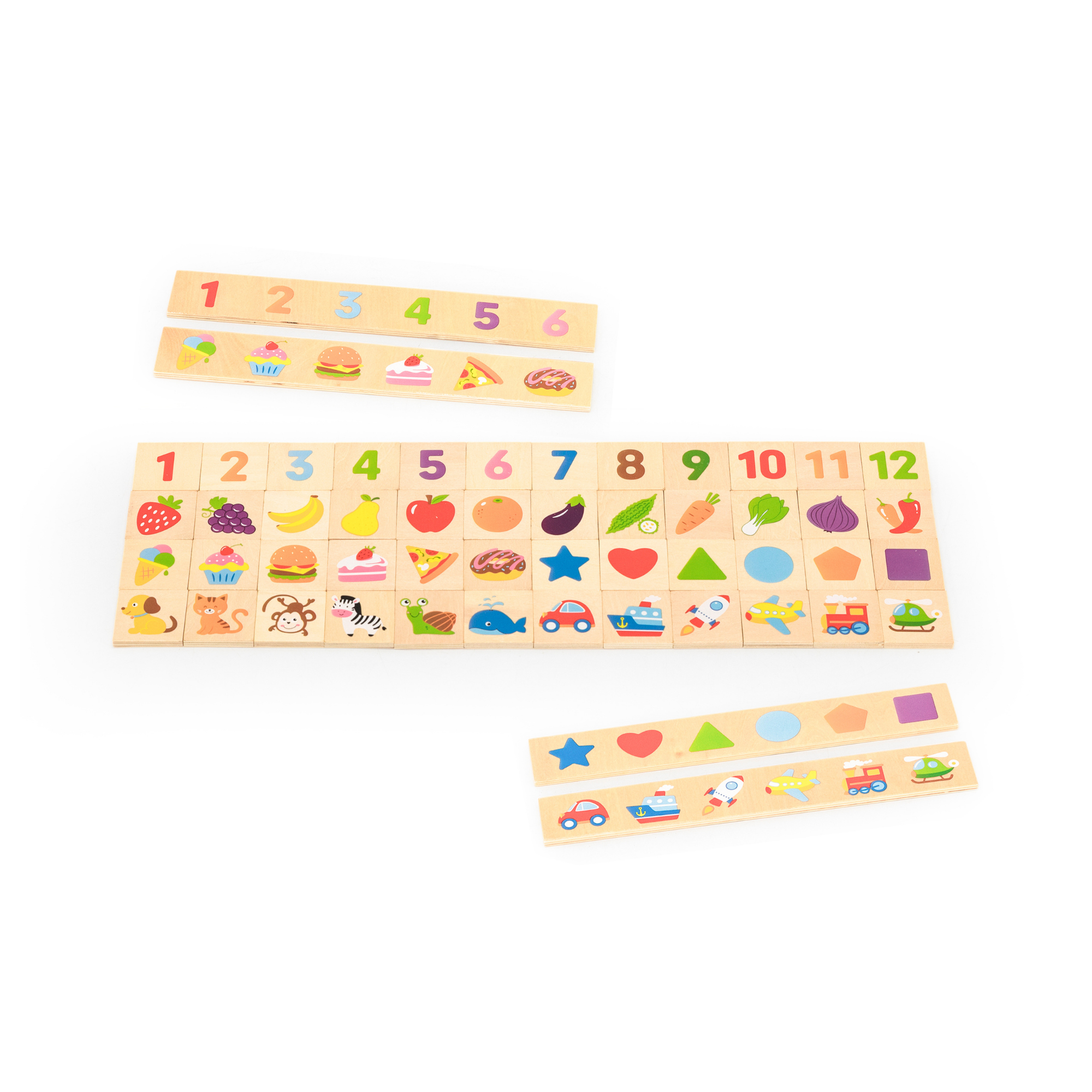 لعبة فيجا ماتش آند سورت، أحجية مكونة من 52 قطعة، لعبة مونتيسوري الخشبية، تنمي المهارات الحسية والإدراكية والحركية الدقيقة، غير سامة وصديقة للبيئة، مناسبة للأطفال من سن 3 سنوات فما فوق