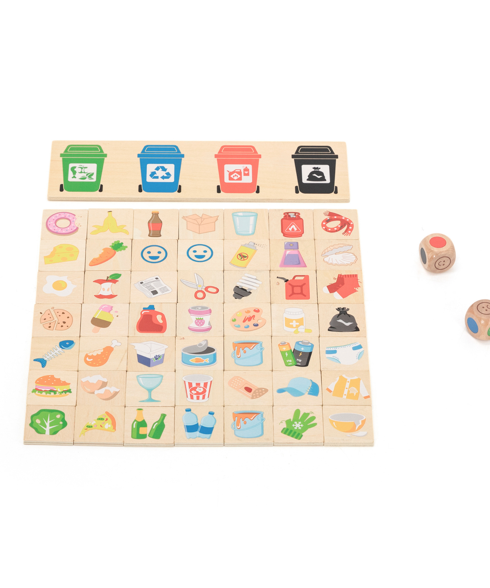 Viga Wooden Waste Sorting Toy, Montessori Educational Recycling Game, Develops Concentration, Classification & Environmental Awareness, Eco-Friendly & Non-Toxic, for Boys & Girls Ages 3+