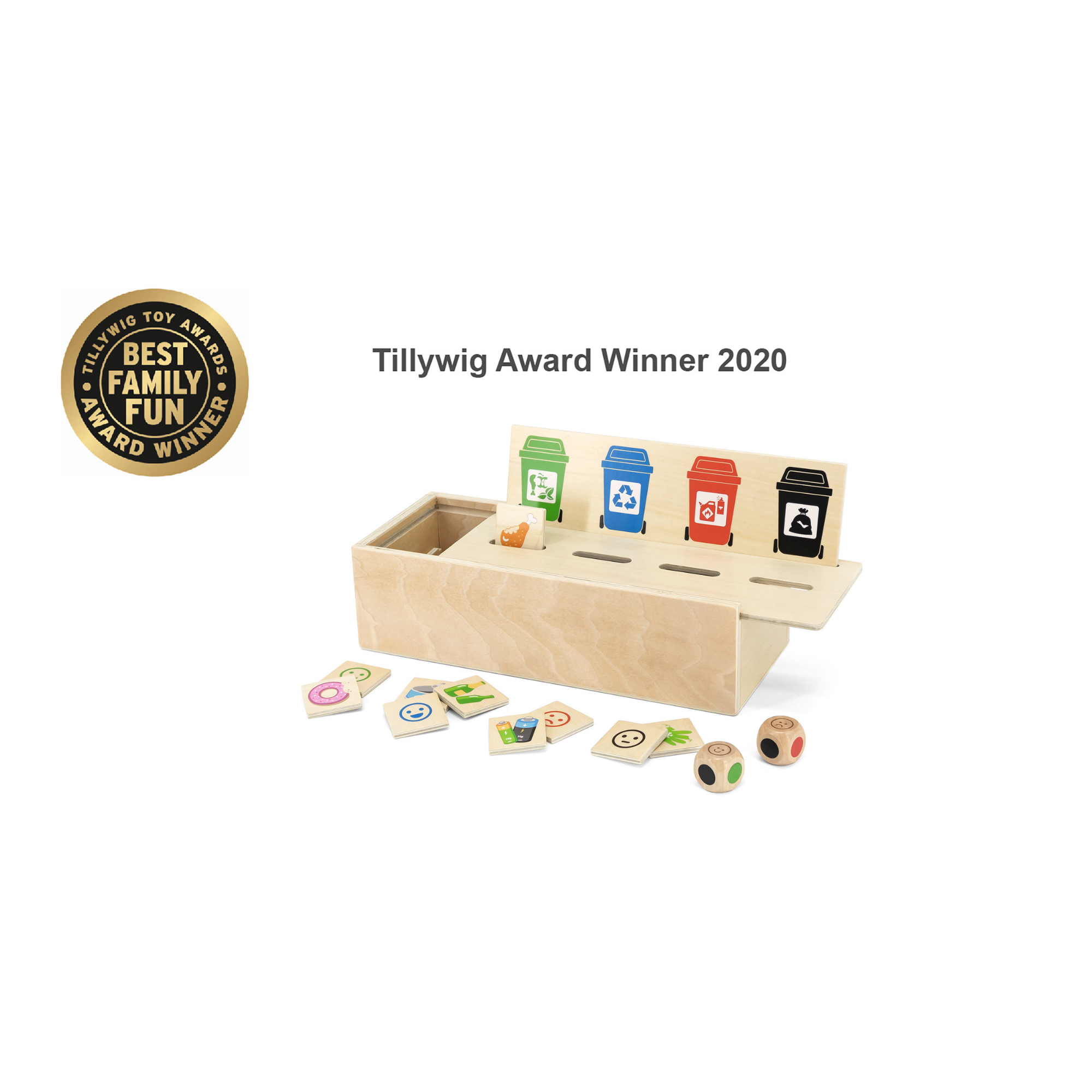 Viga Wooden Waste Sorting Toy, Montessori Educational Recycling Game, Develops Concentration, Classification & Environmental Awareness, Eco-Friendly & Non-Toxic, for Boys & Girls Ages 3+