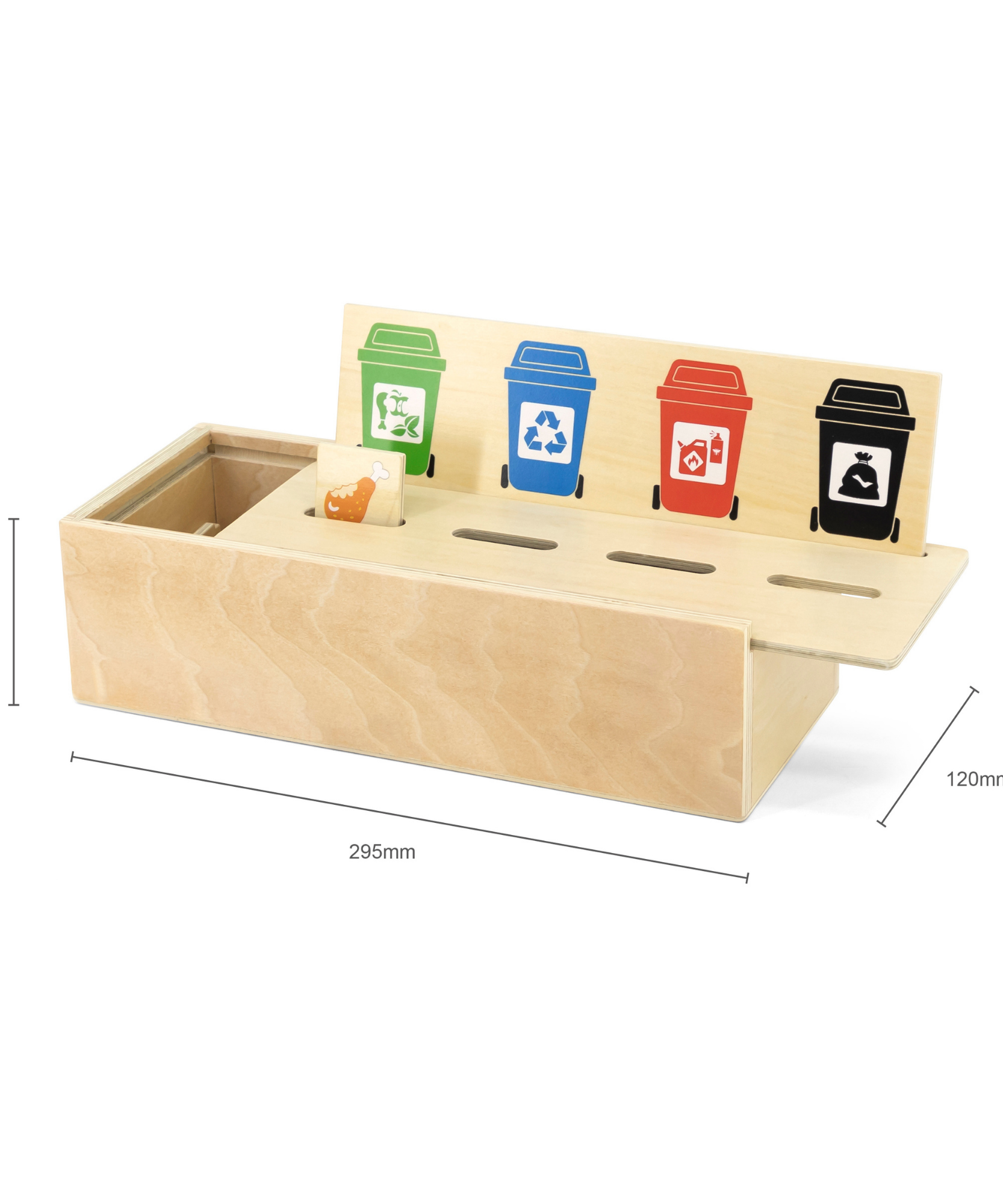 Viga Wooden Waste Sorting Toy, Montessori Educational Recycling Game, Develops Concentration, Classification & Environmental Awareness, Eco-Friendly & Non-Toxic, for Boys & Girls Ages 3+