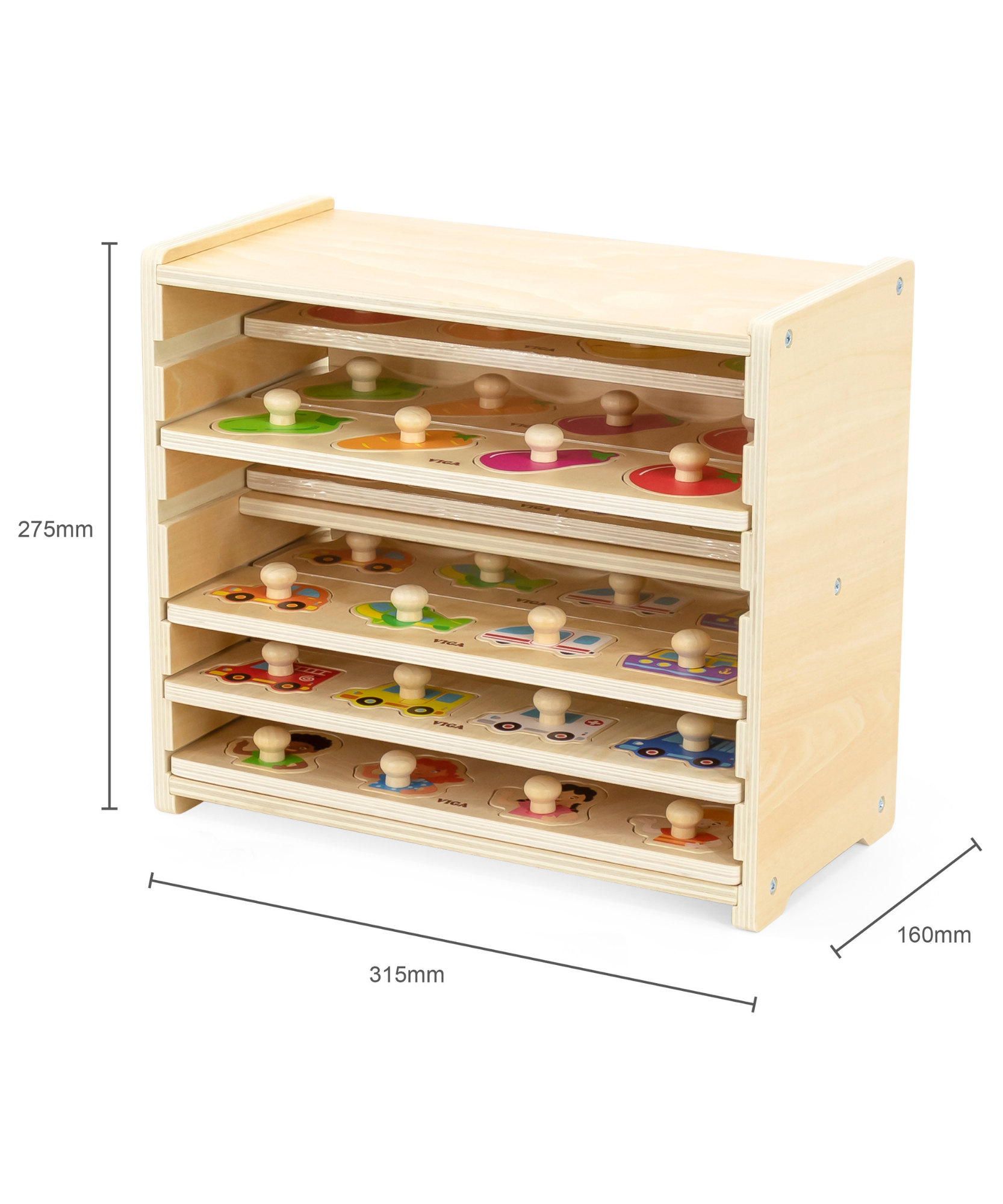 مجموعة فيجا من 12 قطعة، أحجية بمقبض مكونة من 4 قطع، لعبة مونتيسوري الخشبية، تنمي المهارات الحسية والإدراكية والحركية الدقيقة، لعبة تعليمية للأطفال غير سامة وصديقة للبيئة، مناسبة للأولاد والبنات من سن 12 شهرًا فما فوق