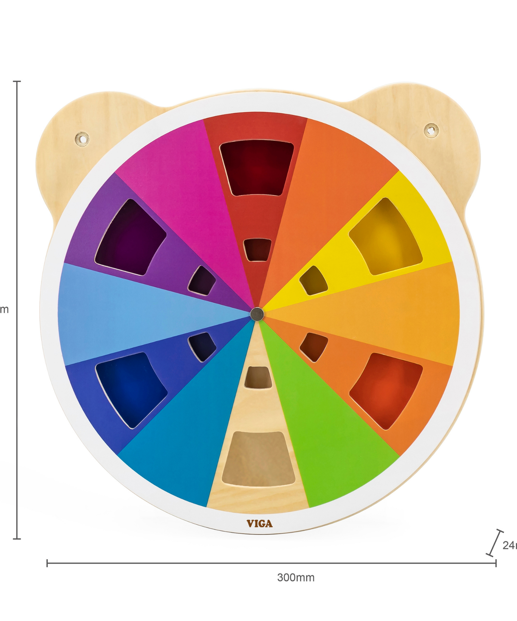 Viga Overlaying Colors Wall Toy, Montessori Wooden Color Mixing Panel with Rotating Acrylic Discs, Builds Visual Perception & Logic, Eco-Friendly & Non-Toxic Toy, for Boys & Girls Ages 18M+