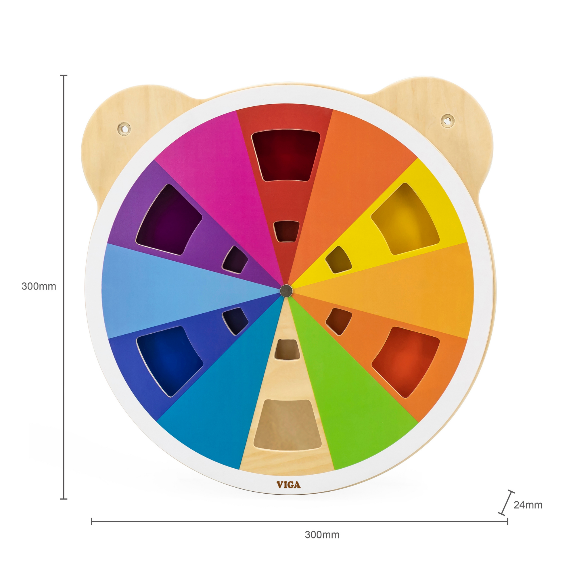 Viga Overlaying Colors Wall Toy, Montessori Wooden Color Mixing Panel with Rotating Acrylic Discs, Builds Visual Perception & Logic, Eco-Friendly & Non-Toxic Toy, for Boys & Girls Ages 18M+
