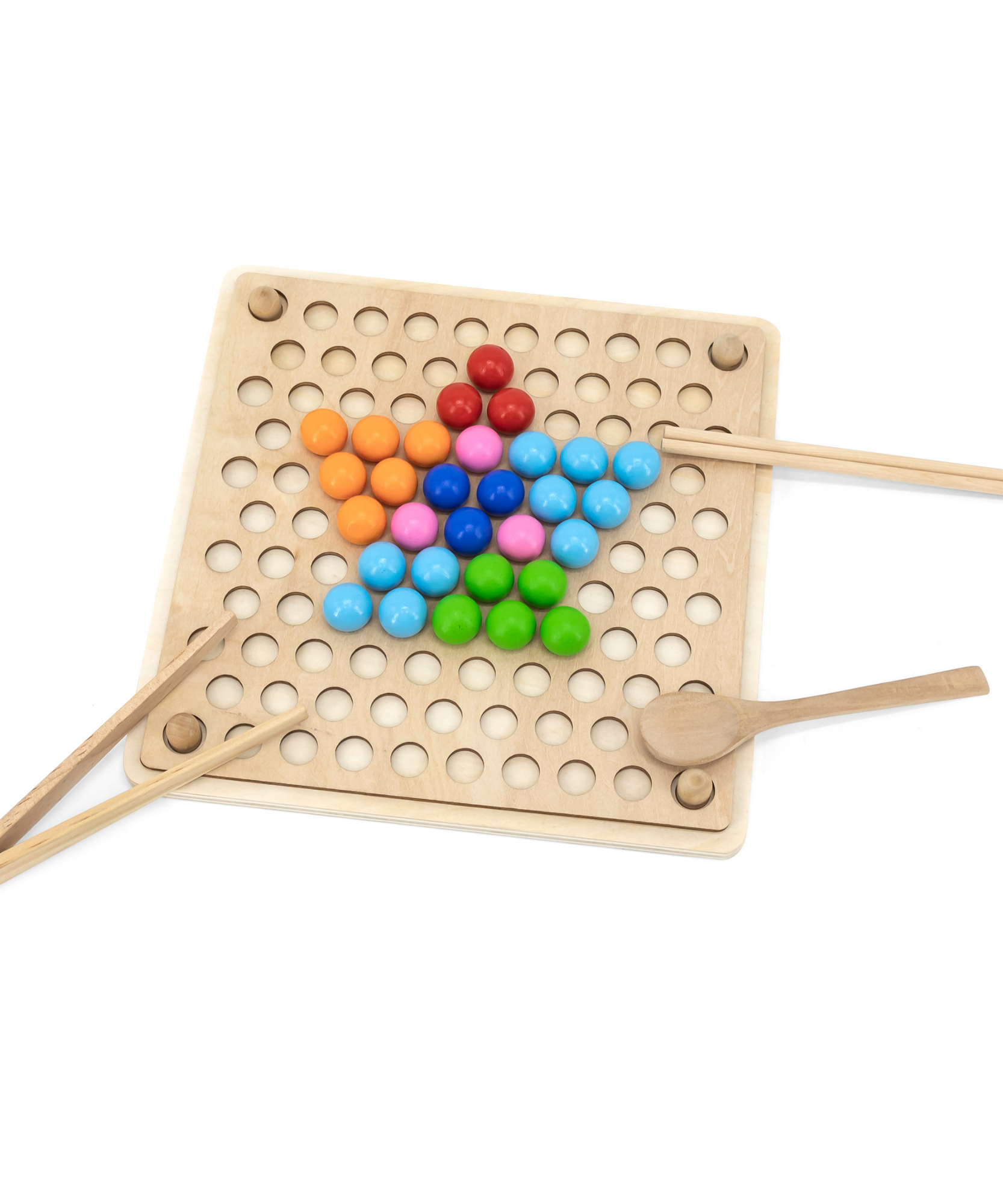 Viga Catch & Match Wooden Educational Toy, Montessori Fine Motor Skills & Hand-Eye Coordination Game, Encourages Creativity & Logic, Eco-Friendly & Non-Toxic, for Boys & Girls Ages 3+