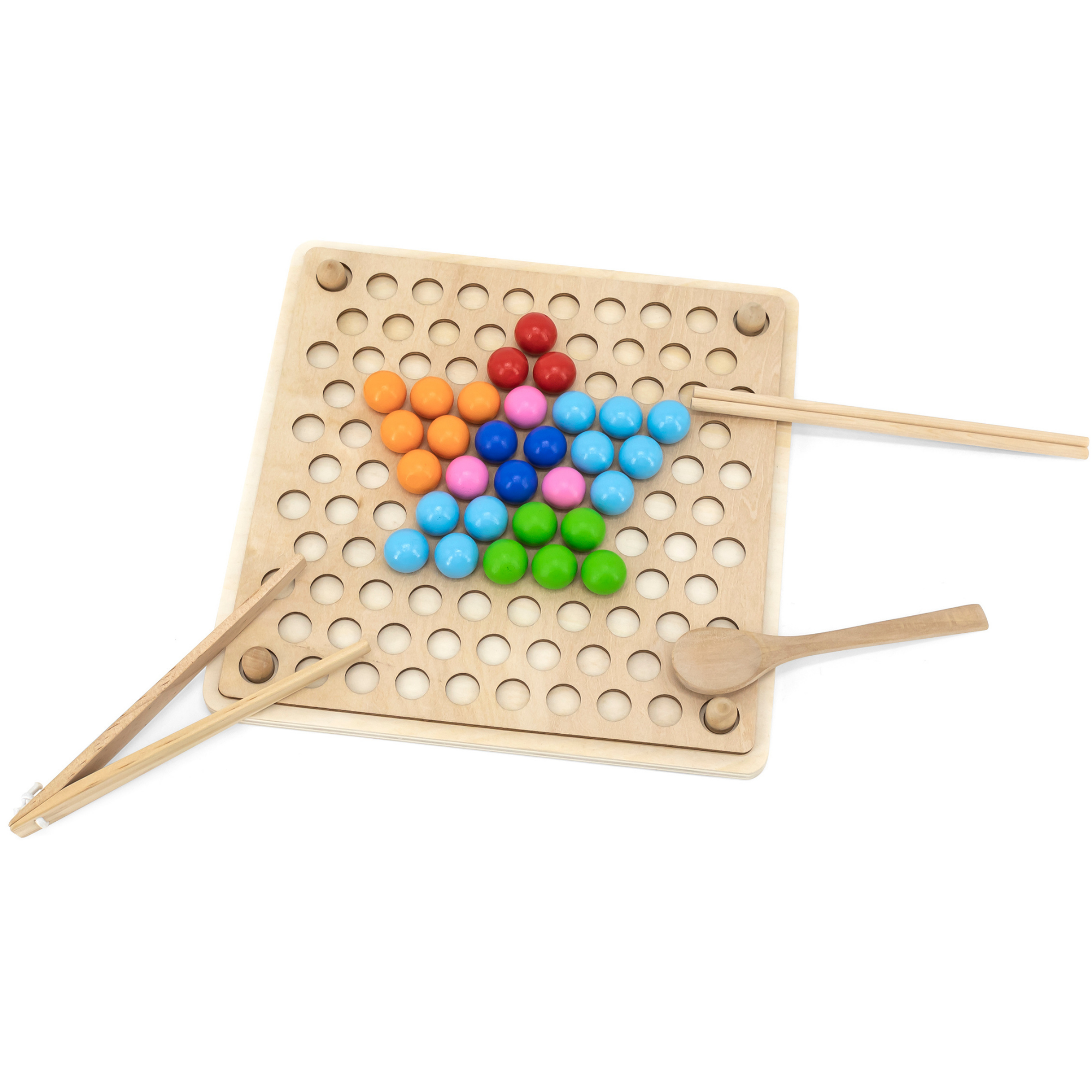 Viga Catch & Match Wooden Educational Toy, Montessori Fine Motor Skills & Hand-Eye Coordination Game, Encourages Creativity & Logic, Eco-Friendly & Non-Toxic, for Boys & Girls Ages 3+