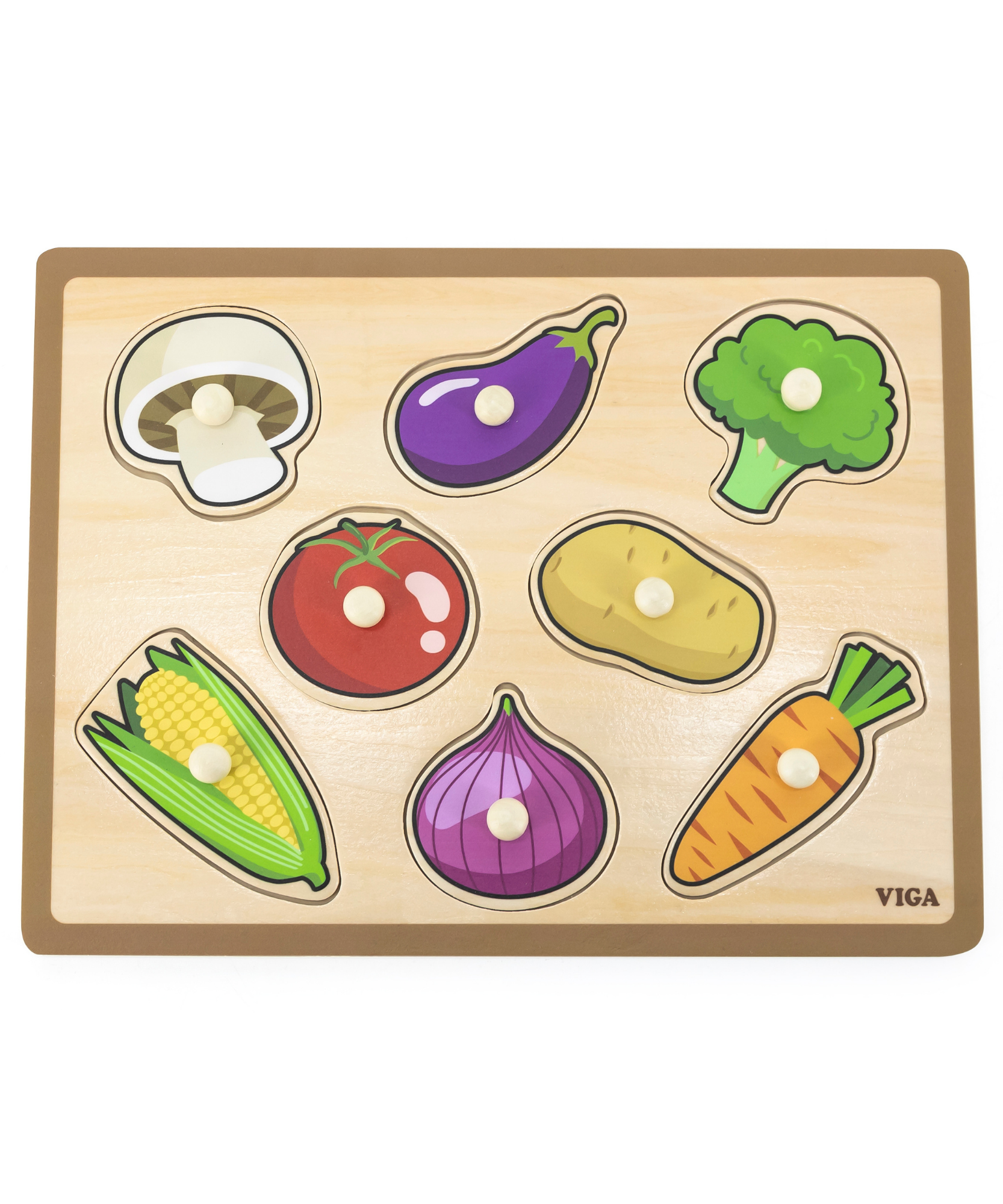 لعبة أحجية فيجا فيجيلز، مكونة من 8 قطع بمقبض، لعبة مونتيسوري خشبية، تنمي المهارات الحسية والإدراكية والحركية الدقيقة، لعبة تعليمية للأطفال غير سامة وصديقة للبيئة، مناسبة للأولاد والبنات من سن 18 شهرًا فما فوق