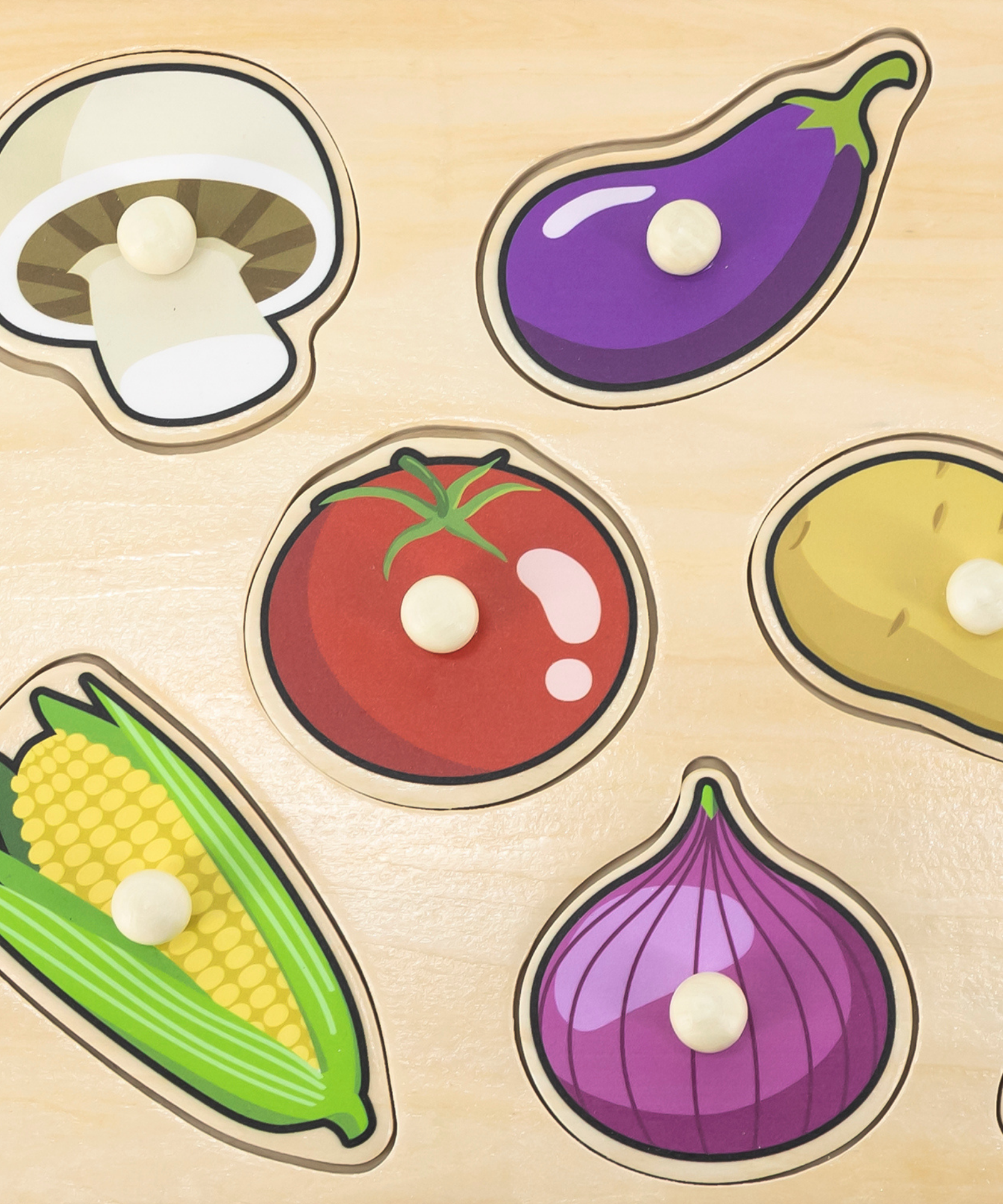 لعبة أحجية فيجا فيجيلز، مكونة من 8 قطع بمقبض، لعبة مونتيسوري خشبية، تنمي المهارات الحسية والإدراكية والحركية الدقيقة، لعبة تعليمية للأطفال غير سامة وصديقة للبيئة، مناسبة للأولاد والبنات من سن 18 شهرًا فما فوق