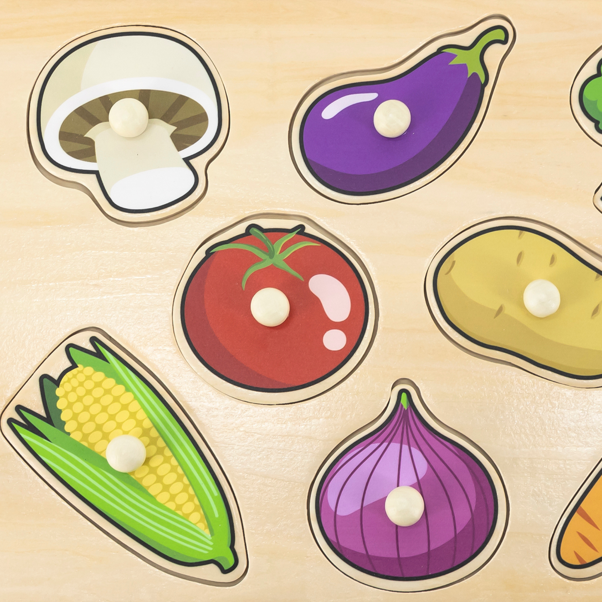 لعبة أحجية فيجا فيجيلز، مكونة من 8 قطع بمقبض، لعبة مونتيسوري خشبية، تنمي المهارات الحسية والإدراكية والحركية الدقيقة، لعبة تعليمية للأطفال غير سامة وصديقة للبيئة، مناسبة للأولاد والبنات من سن 18 شهرًا فما فوق