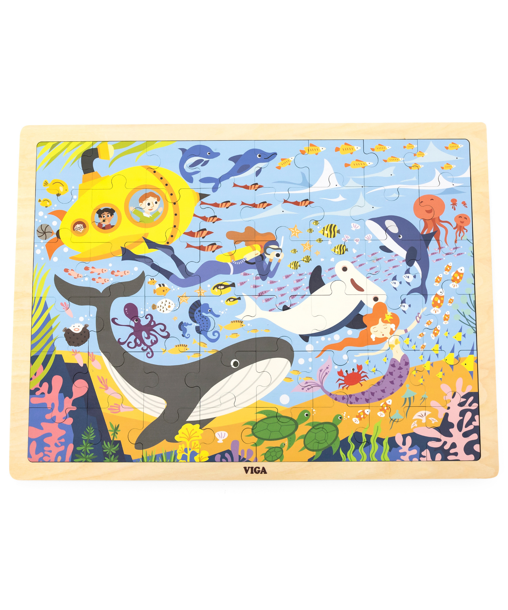 لعبة أحجية الصور المقطوعة من فيجا سي لايف، 48 قطعة، لعبة مونتيسوري الخشبية، تنمي المهارات الحسية والإدراكية والحركية الدقيقة، لعبة تعليمية للأطفال غير سامة وصديقة للبيئة، مناسبة للأولاد والبنات من سن 3 سنوات فما فوق