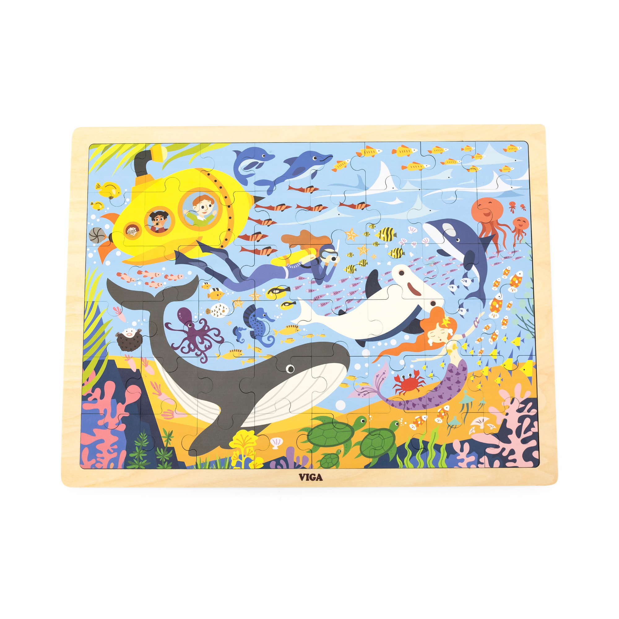 لعبة أحجية الصور المقطوعة من فيجا سي لايف، 48 قطعة، لعبة مونتيسوري الخشبية، تنمي المهارات الحسية والإدراكية والحركية الدقيقة، لعبة تعليمية للأطفال غير سامة وصديقة للبيئة، مناسبة للأولاد والبنات من سن 3 سنوات فما فوق