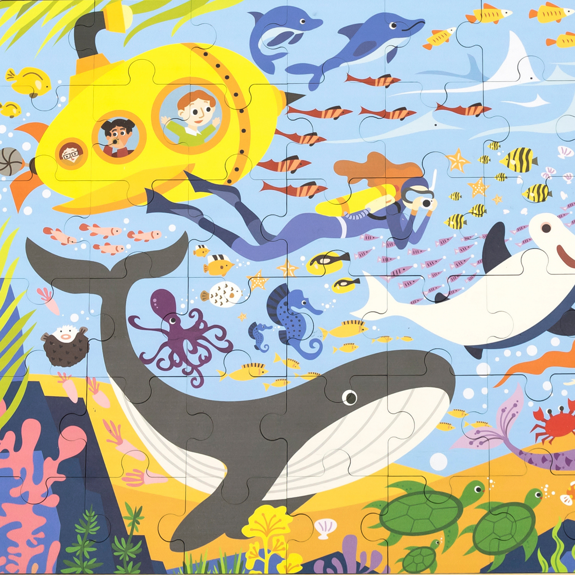 لعبة أحجية الصور المقطوعة من فيجا سي لايف، 48 قطعة، لعبة مونتيسوري الخشبية، تنمي المهارات الحسية والإدراكية والحركية الدقيقة، لعبة تعليمية للأطفال غير سامة وصديقة للبيئة، مناسبة للأولاد والبنات من سن 3 سنوات فما فوق