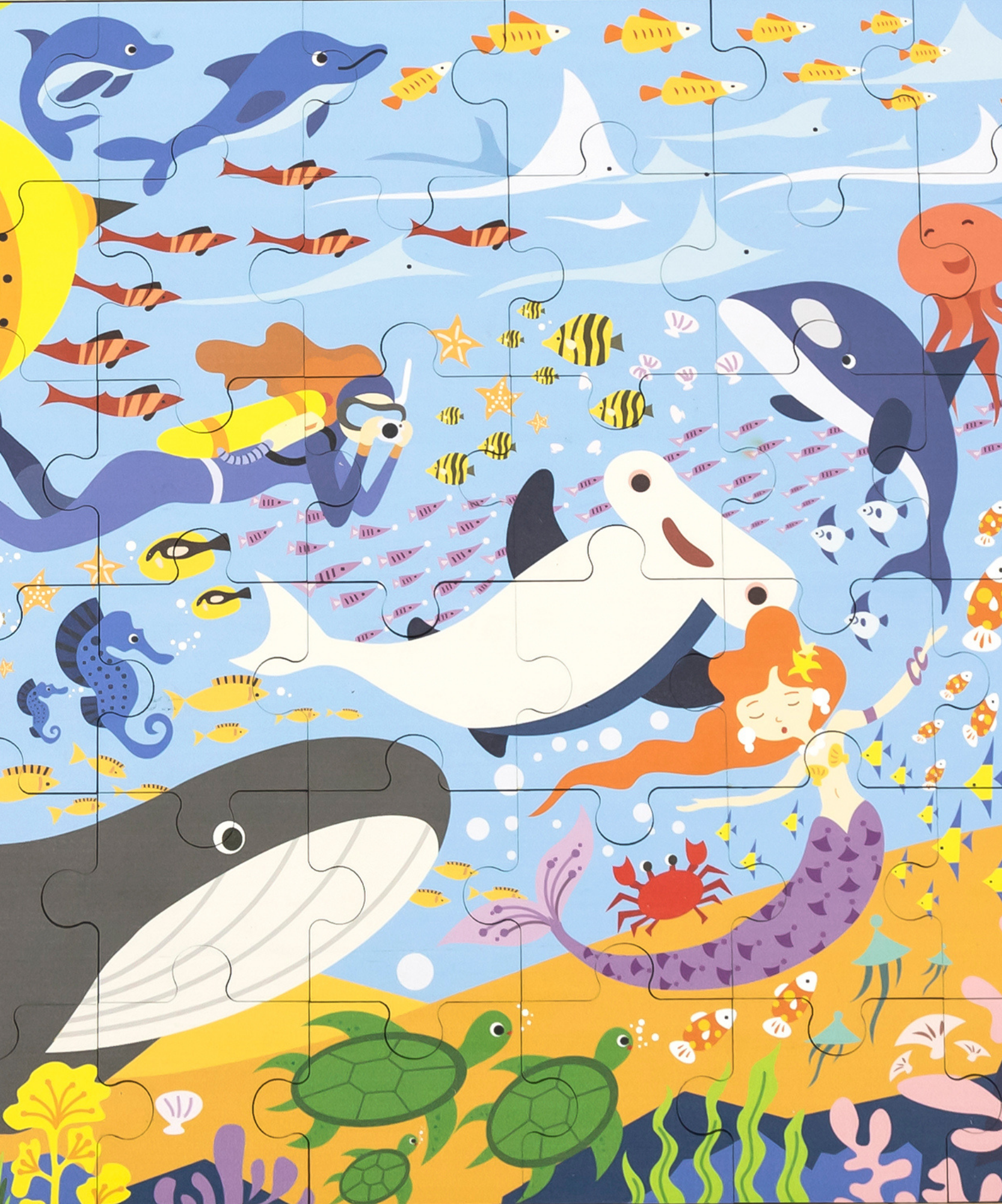 لعبة أحجية الصور المقطوعة من فيجا سي لايف، 48 قطعة، لعبة مونتيسوري الخشبية، تنمي المهارات الحسية والإدراكية والحركية الدقيقة، لعبة تعليمية للأطفال غير سامة وصديقة للبيئة، مناسبة للأولاد والبنات من سن 3 سنوات فما فوق