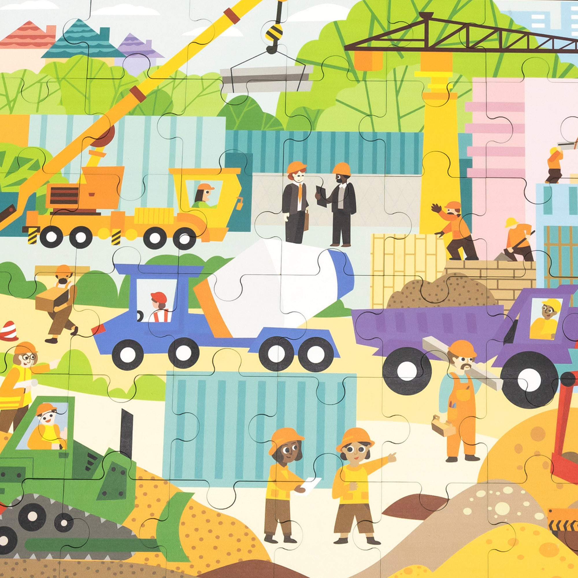 منطقة بناء فيجا، أحجية الصور المقطوعة من 48 قطعة، لعبة مونتيسوري الخشبية، تنمي المهارات الحسية والإدراكية والحركية الدقيقة، لعبة تعليمية للأطفال غير سامة وصديقة للبيئة، مناسبة للأطفال من سن 3 سنوات فما فوق