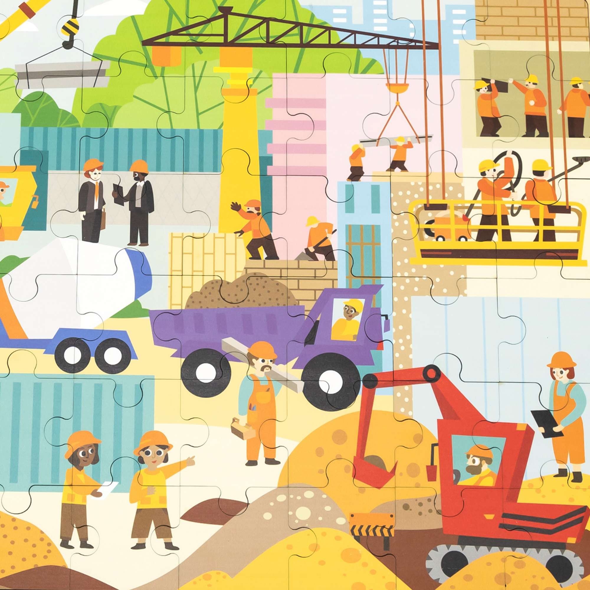 منطقة بناء فيجا، أحجية الصور المقطوعة من 48 قطعة، لعبة مونتيسوري الخشبية، تنمي المهارات الحسية والإدراكية والحركية الدقيقة، لعبة تعليمية للأطفال غير سامة وصديقة للبيئة، مناسبة للأطفال من سن 3 سنوات فما فوق