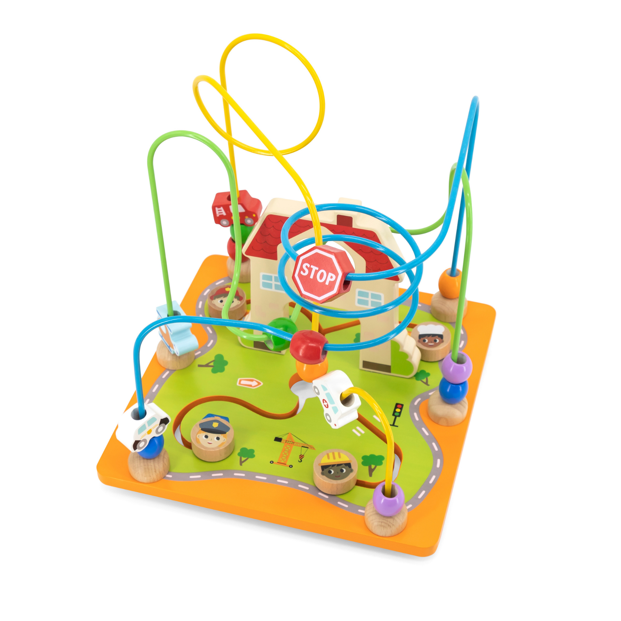 صندوق ألعاب فيجا ٥ في ١، مركز لعب خشبي متعدد الأنشطة من مونتيسوري، يُنمّي المهارات الحركية والمنطق والإبداع، لعبة تعليمية صديقة للبيئة وغير سامة، للأولاد والبنات من عمر ١٨ شهرًا فما فوق