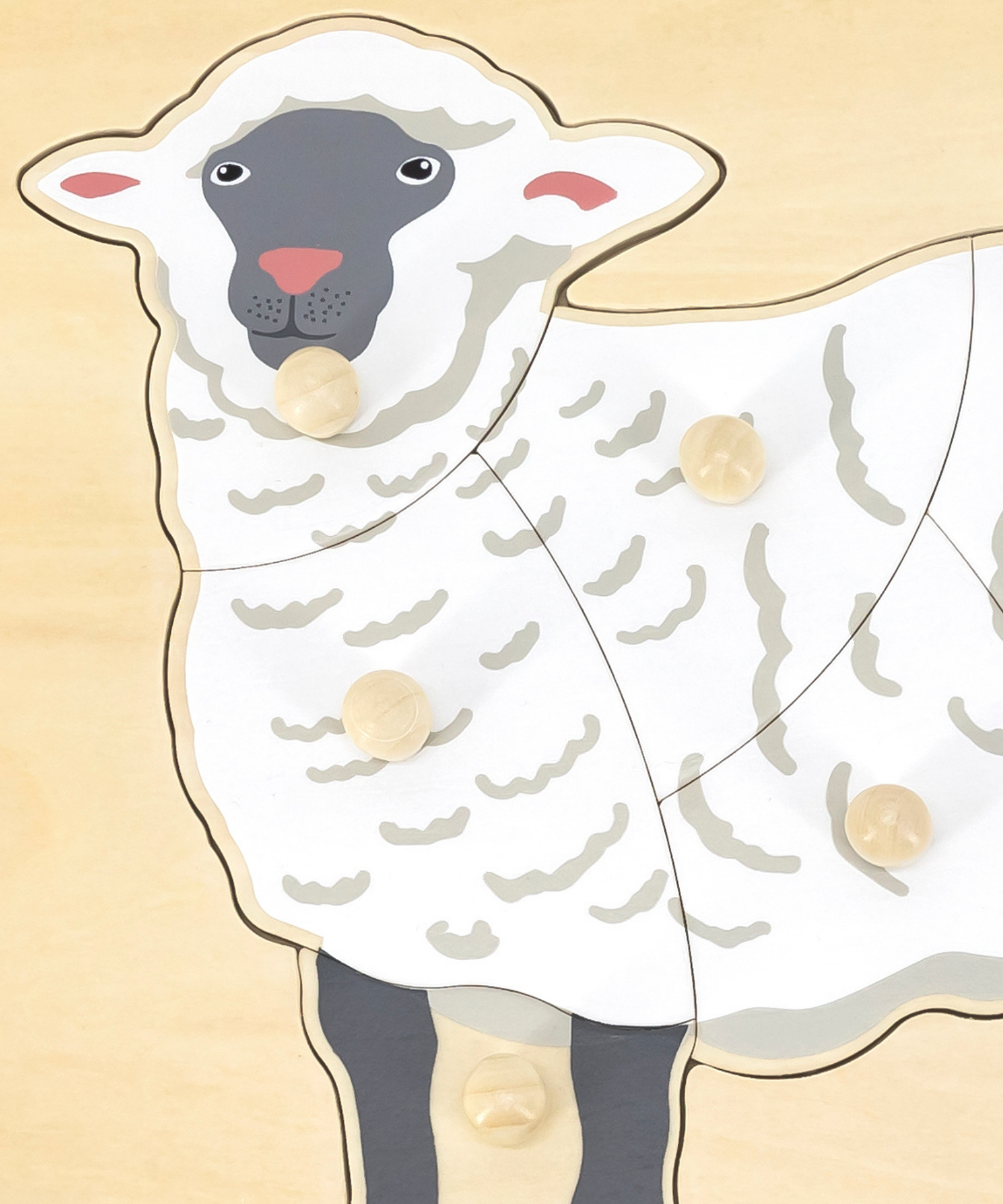 لعبة أحجية فيجا شيب، حيوانات المزرعة، مكونة من 9 قطع، لعبة مونتيسوري الخشبية، تُنمّي المهارات الحسية والإدراكية والحركية الدقيقة، لعبة تعليمية للأطفال غير سامة وصديقة للبيئة، مناسبة للأطفال من سن 18 شهرًا فما فوق