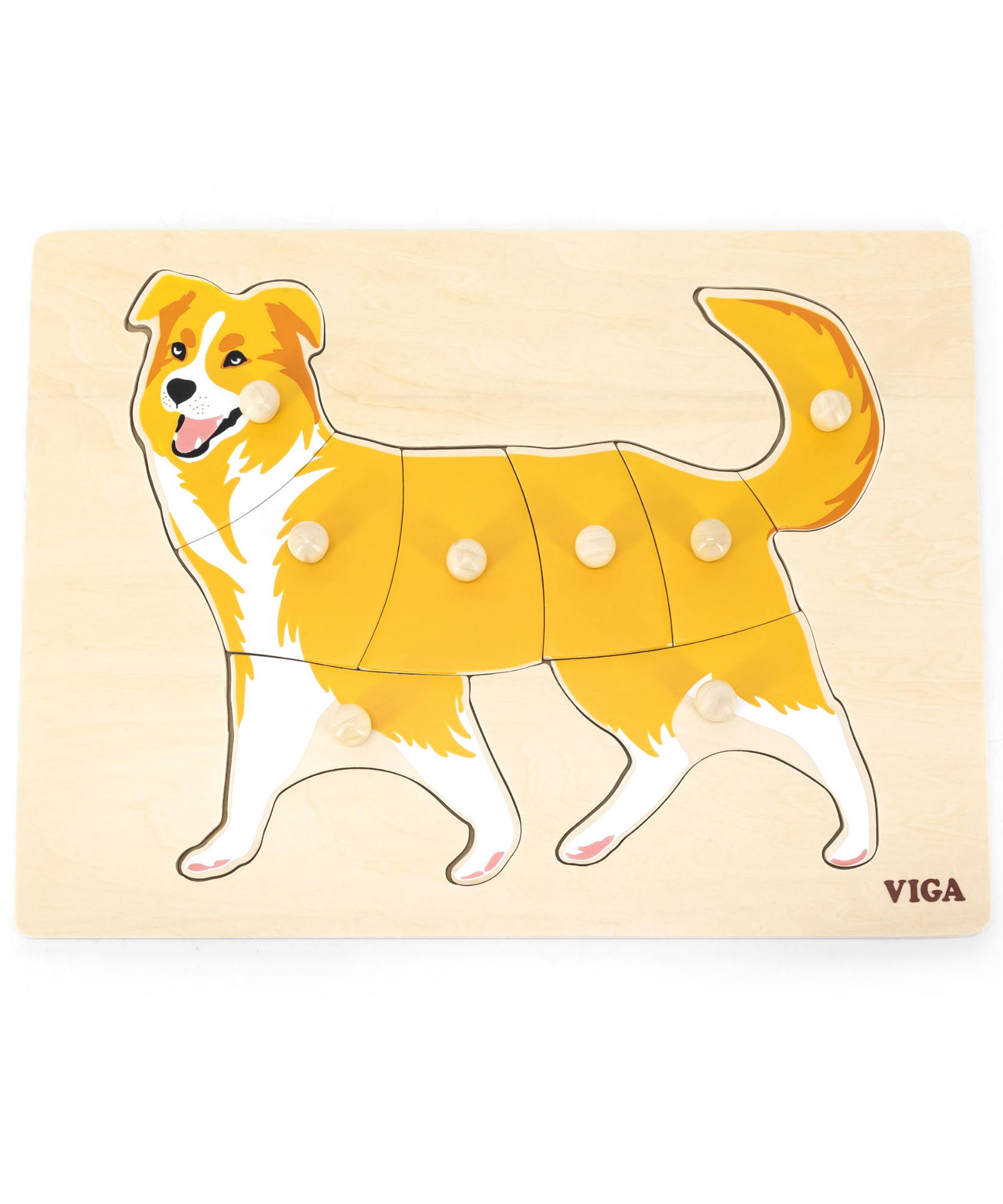 لعبة فيجا دوج، حيوانات المزرعة، أحجية بمقبض من 8 قطع، لعبة مونتيسوري الخشبية، تُنمّي المهارات الحسية والإدراكية والحركية الدقيقة، لعبة تعليمية للأطفال غير سامة وصديقة للبيئة، مناسبة للأطفال من سن 18 شهرًا فما فوق