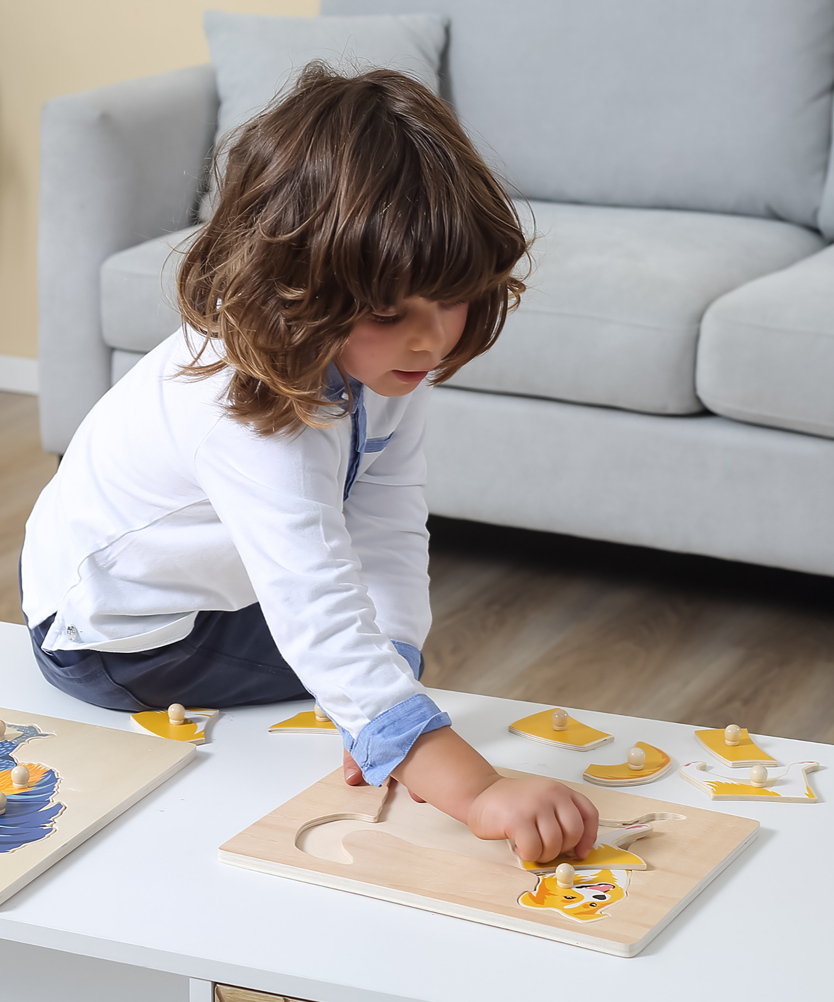 لعبة فيجا دوج، حيوانات المزرعة، أحجية بمقبض من 8 قطع، لعبة مونتيسوري الخشبية، تُنمّي المهارات الحسية والإدراكية والحركية الدقيقة، لعبة تعليمية للأطفال غير سامة وصديقة للبيئة، مناسبة للأطفال من سن 18 شهرًا فما فوق