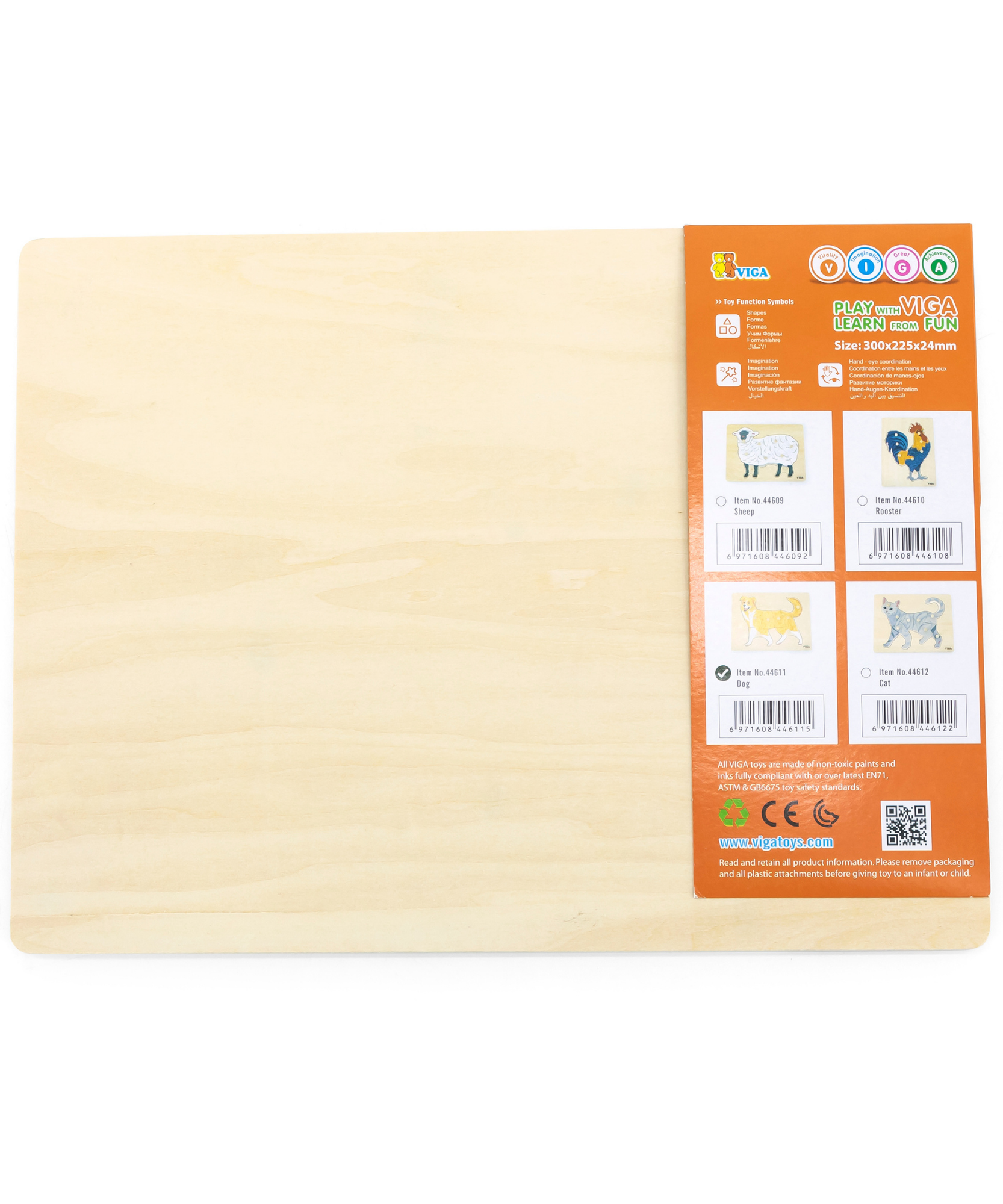 لعبة فيجا دوج، حيوانات المزرعة، أحجية بمقبض من 8 قطع، لعبة مونتيسوري الخشبية، تُنمّي المهارات الحسية والإدراكية والحركية الدقيقة، لعبة تعليمية للأطفال غير سامة وصديقة للبيئة، مناسبة للأطفال من سن 18 شهرًا فما فوق