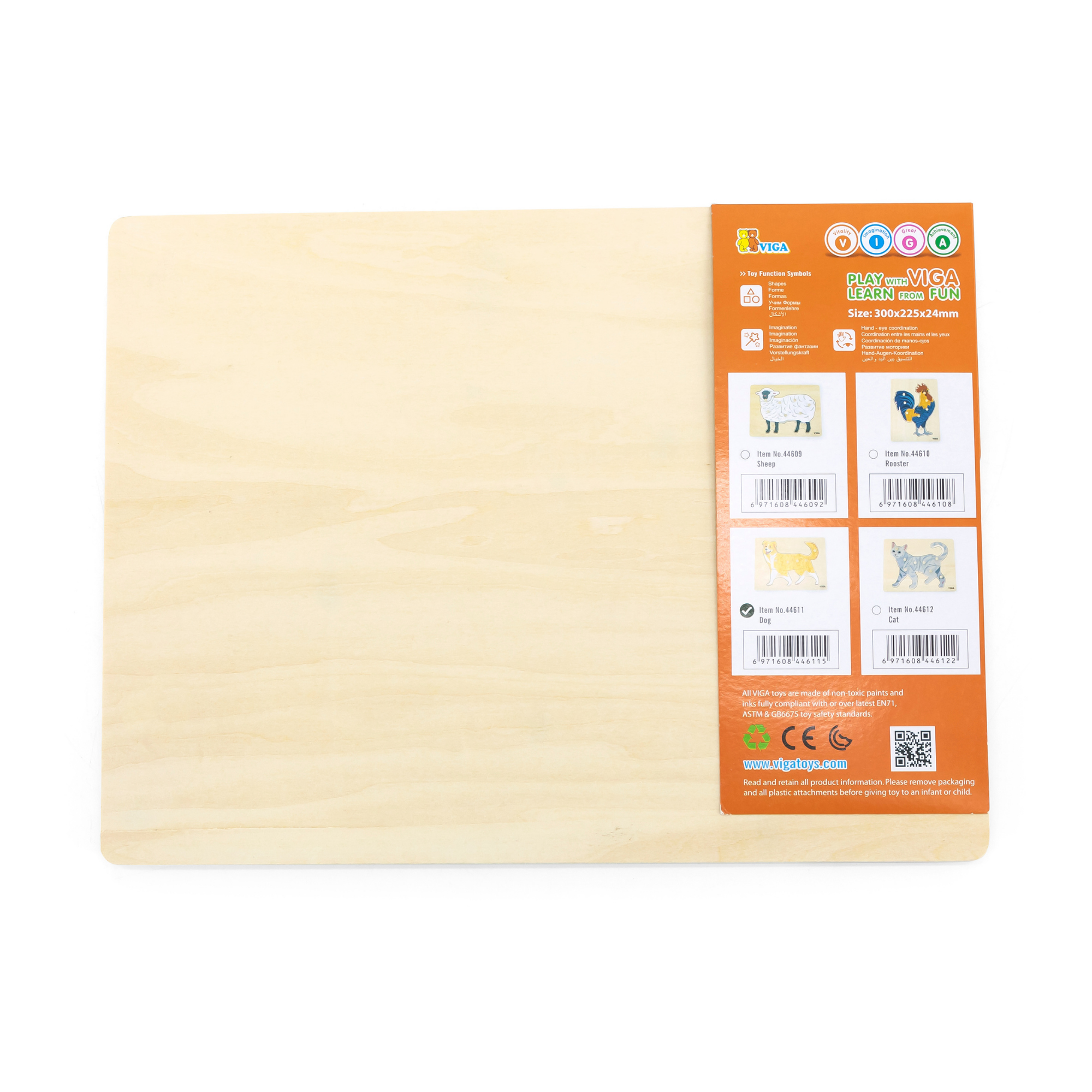 لعبة فيجا دوج، حيوانات المزرعة، أحجية بمقبض من 8 قطع، لعبة مونتيسوري الخشبية، تُنمّي المهارات الحسية والإدراكية والحركية الدقيقة، لعبة تعليمية للأطفال غير سامة وصديقة للبيئة، مناسبة للأطفال من سن 18 شهرًا فما فوق