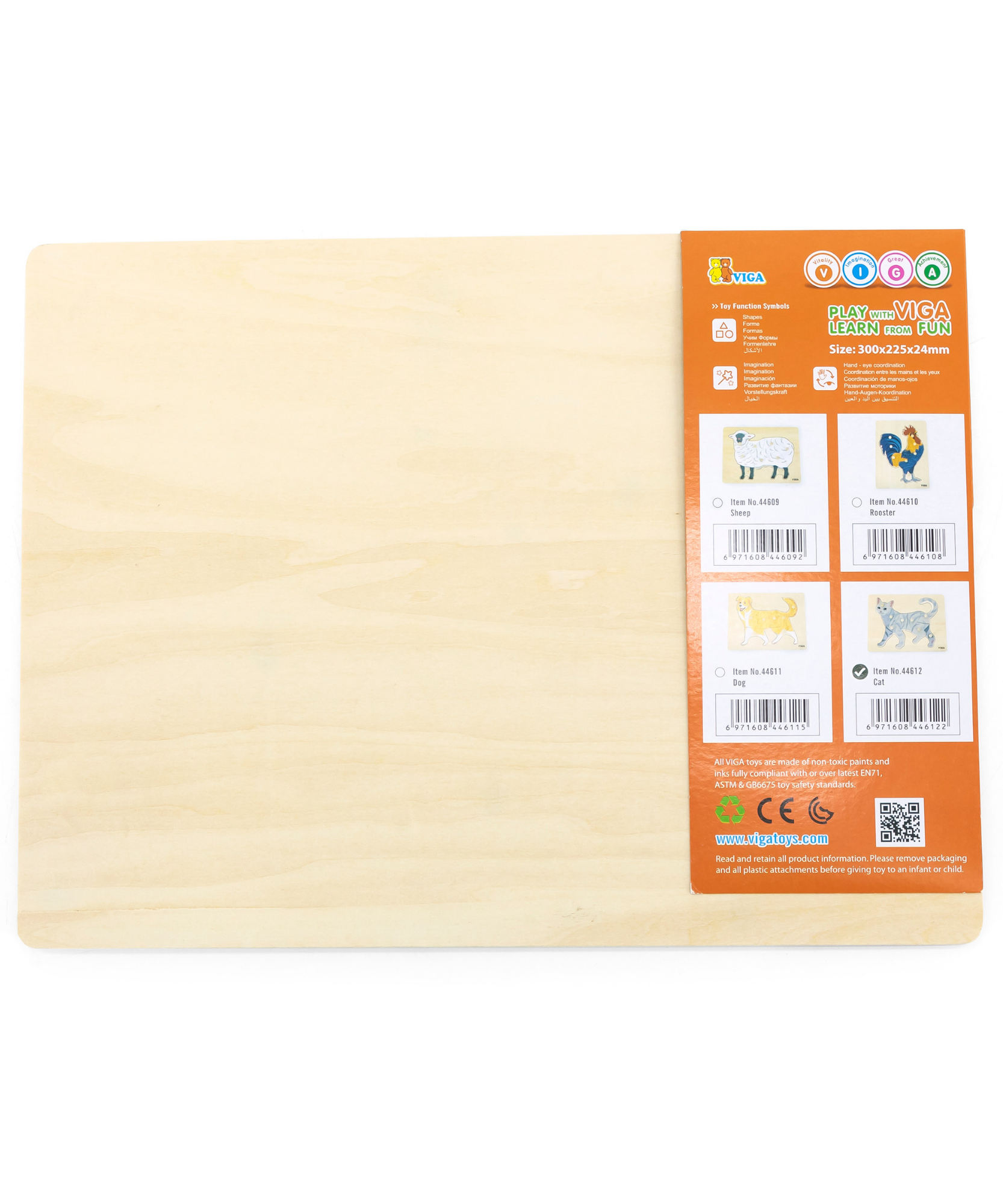 لعبة فيجا كات، أحجية بمقبض من 8 قطع، لعبة مونتيسوري خشبية، تنمي المهارات الحسية والإدراكية والحركية الدقيقة، لعبة تعليمية للأطفال غير سامة وصديقة للبيئة، مناسبة للأولاد والبنات من سن 18 شهرًا فما فوق