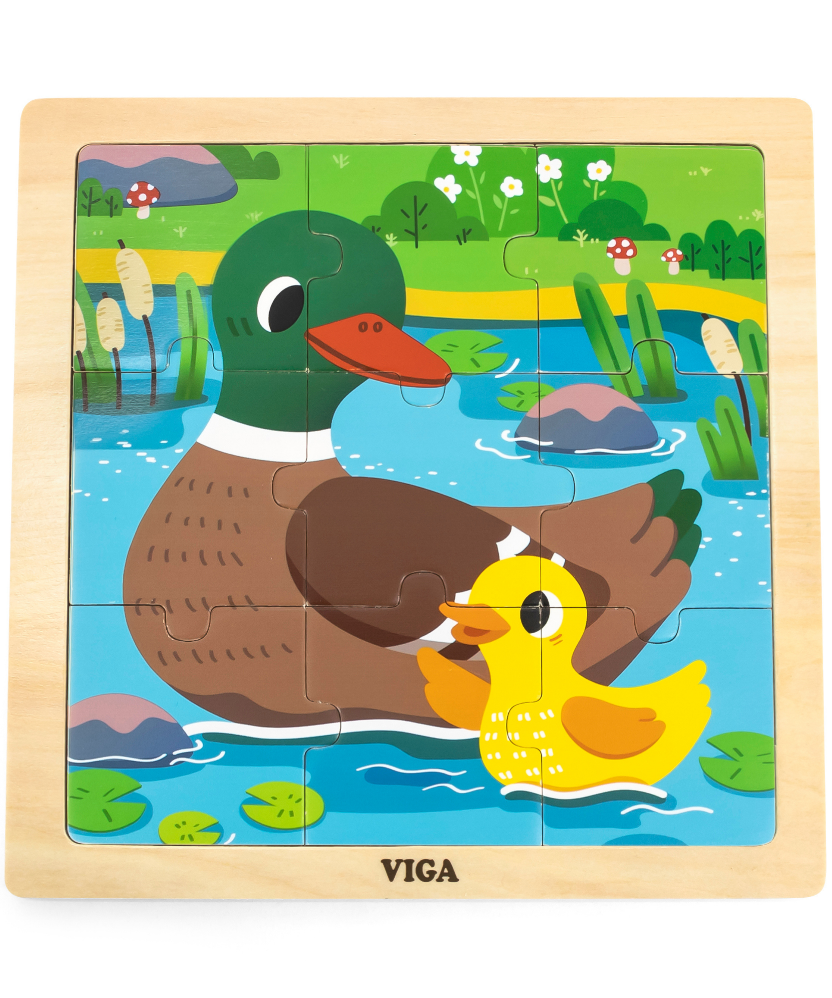 لعبة فيجا داك، أحجية الصور المقطوعة من 9 قطع، لعبة مونتيسوري الخشبية، تُنمّي المهارات الحسية والإدراكية والحركية الدقيقة، لعبة تعليمية للأطفال غير سامة وصديقة للبيئة، مناسبة للأولاد والبنات من عمر 18 شهرًا فما فوق